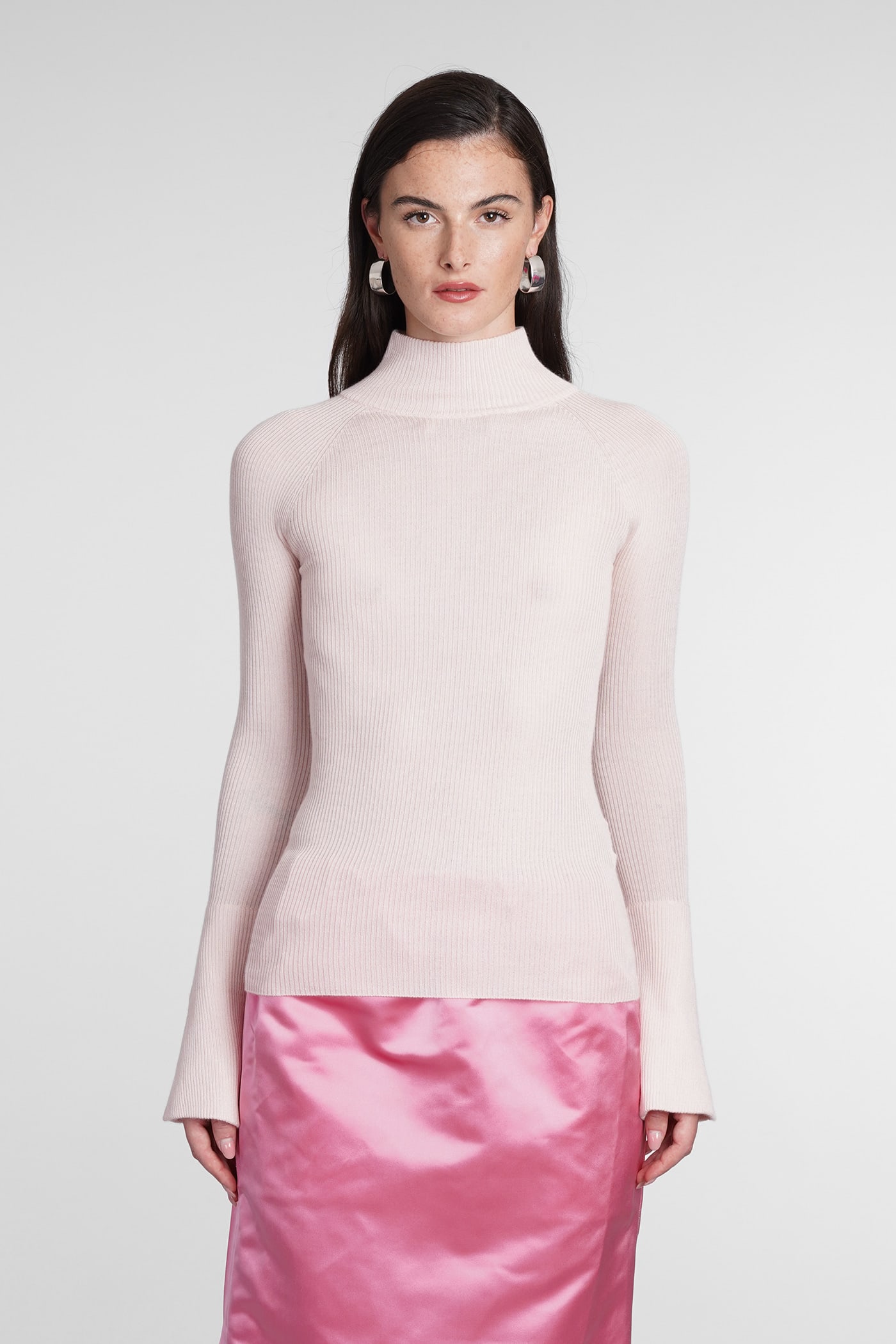 Knitwear In Rose-pink Cashmere