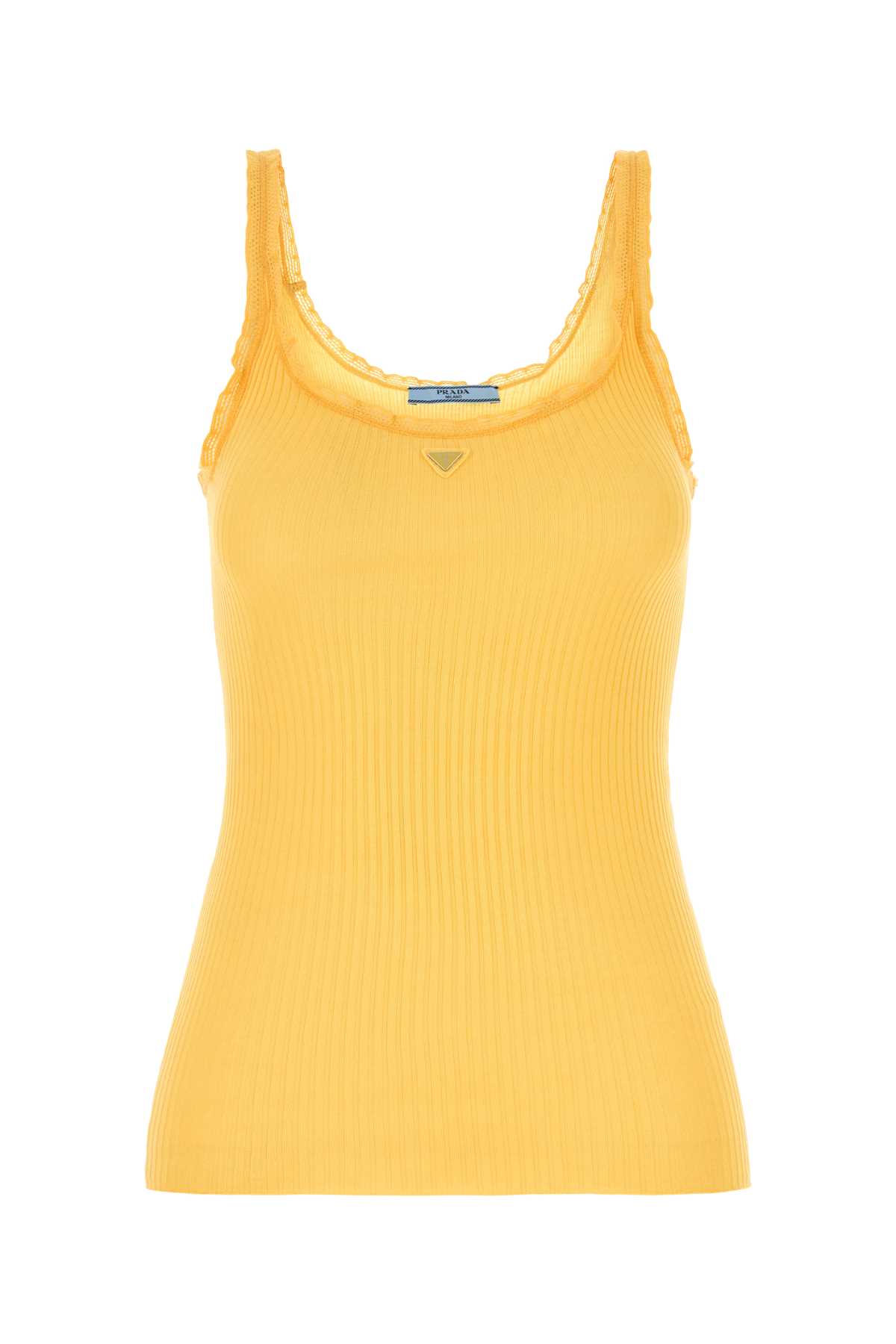 Prada Yellow Cotton Tank Top Prada Yellow Cotton Tank Top