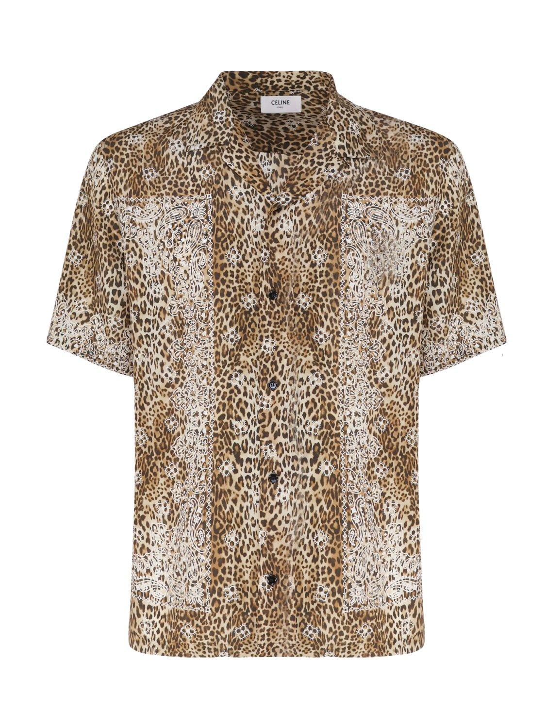 Leopard Printed Short-sleeved Shirt