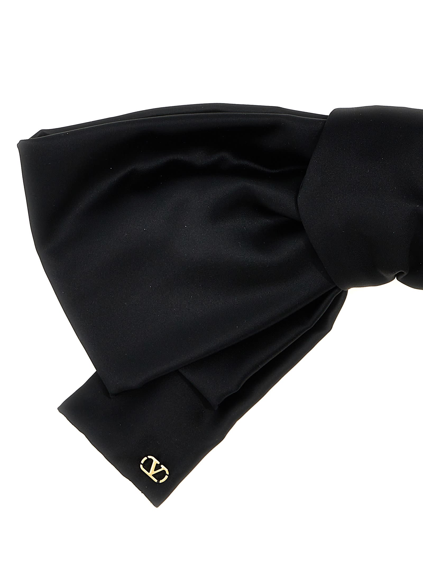 Valentino Garavani Bow Hair Clip Hair Accessories Black In Black