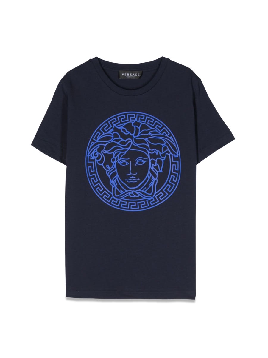 Shop Versace Medusa T-shirt In Blue