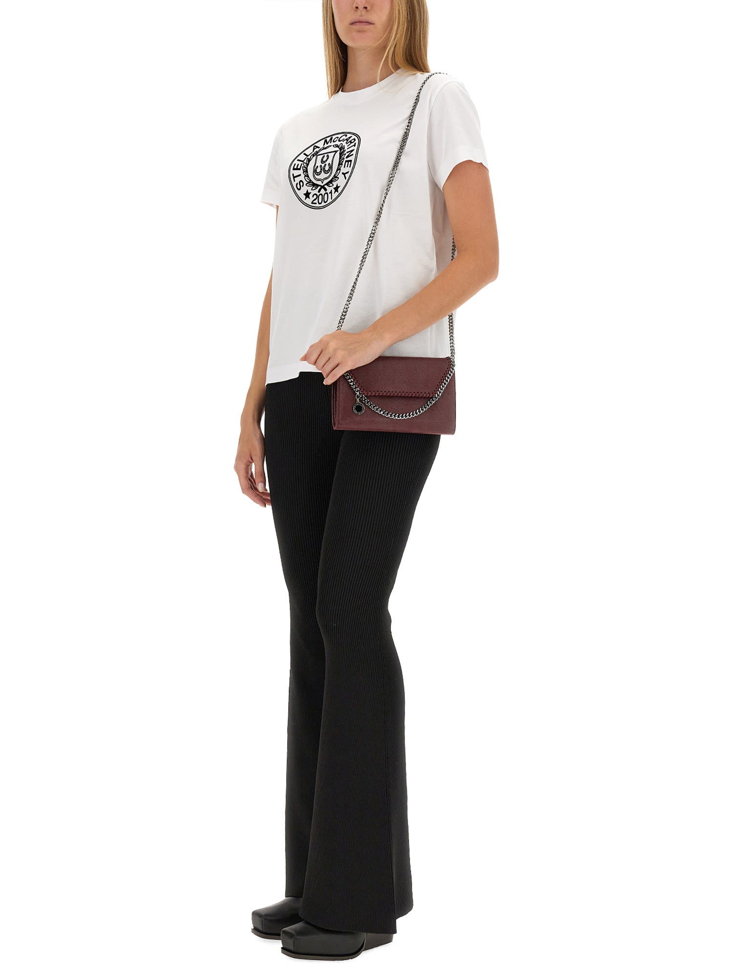 Stella Mccartney Logo T-shirt In Bianco