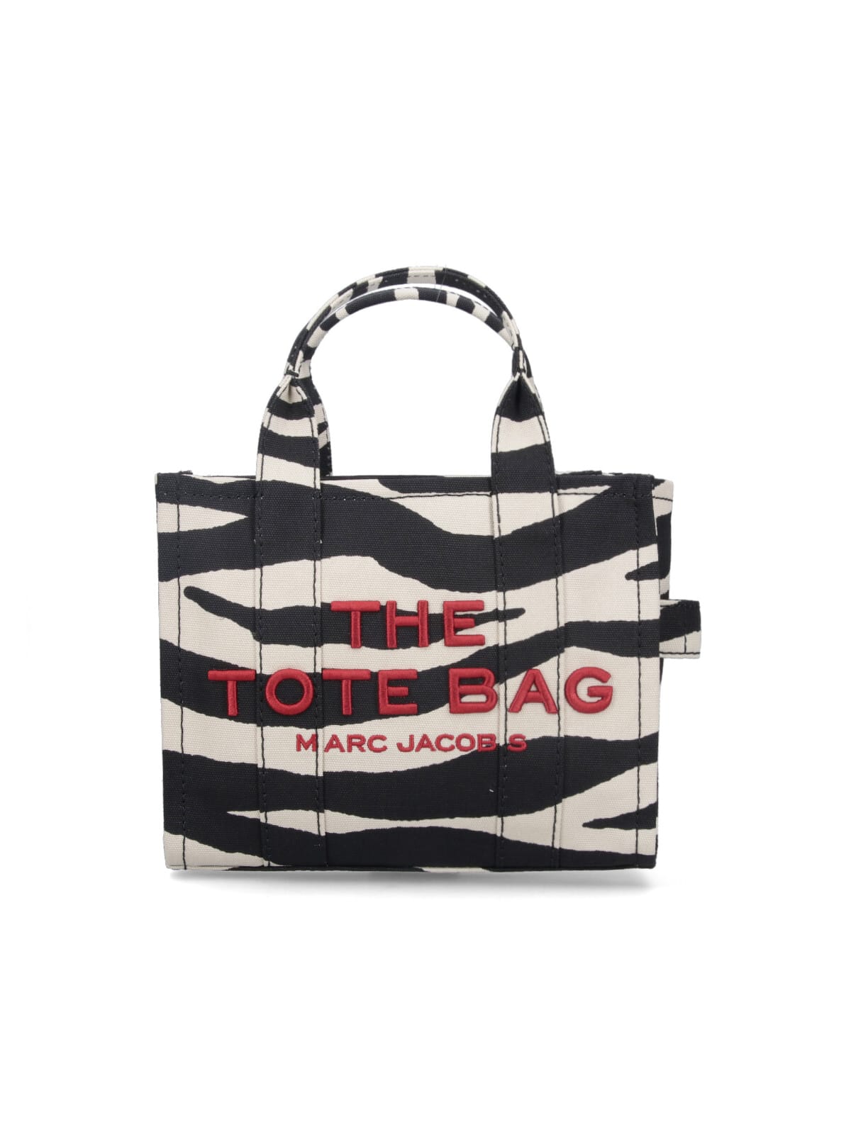 Shop Marc Jacobs Small Tote Bag The Zebra Canvas In Black