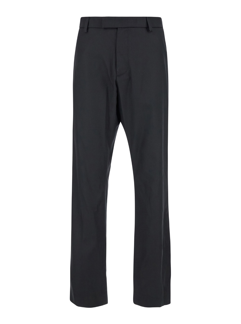 Shop Diesel Black High Waist Pants In Wool Blend Man