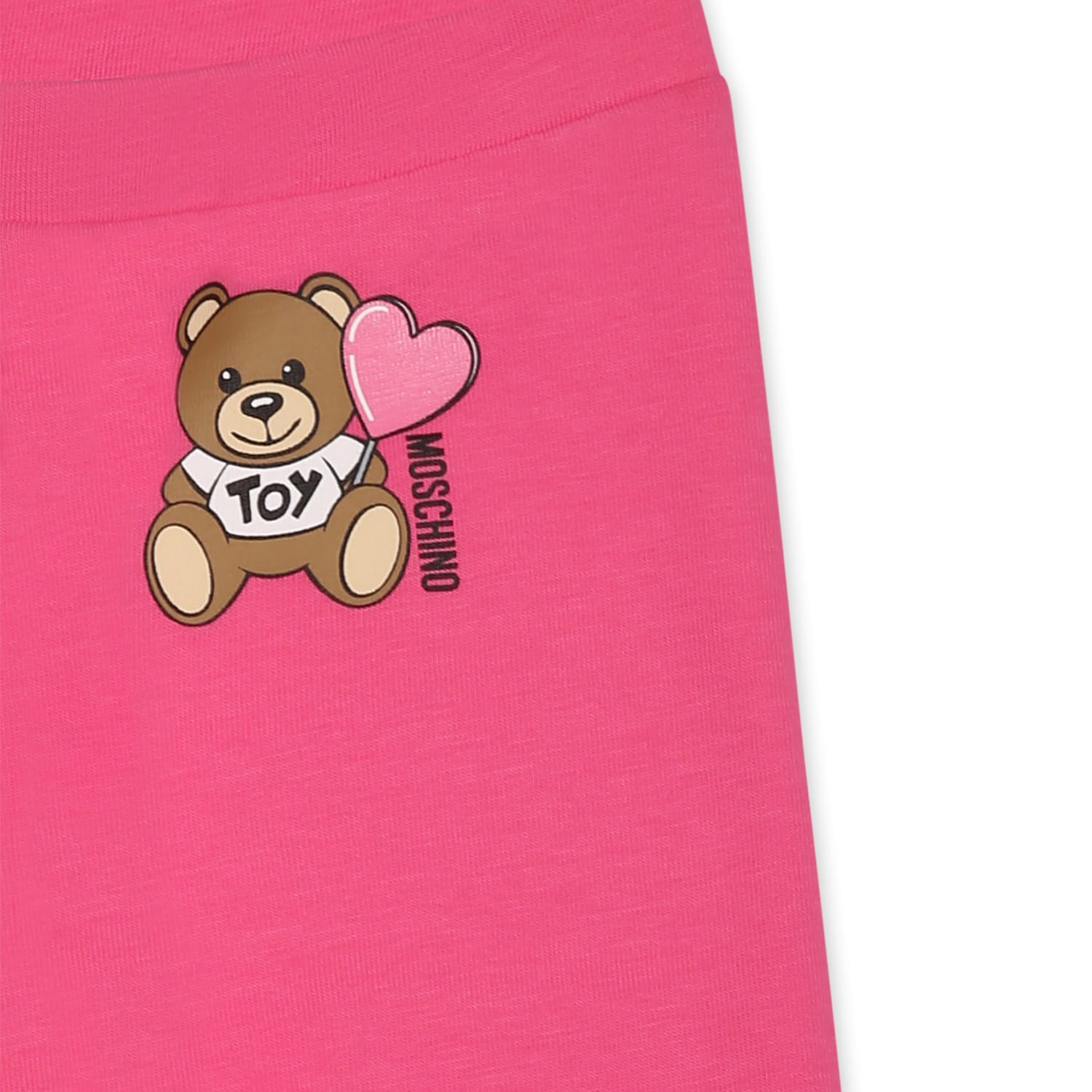 Moschino Fuchsia Legging For Baby Girl With Teddy Bear In Fuchsia