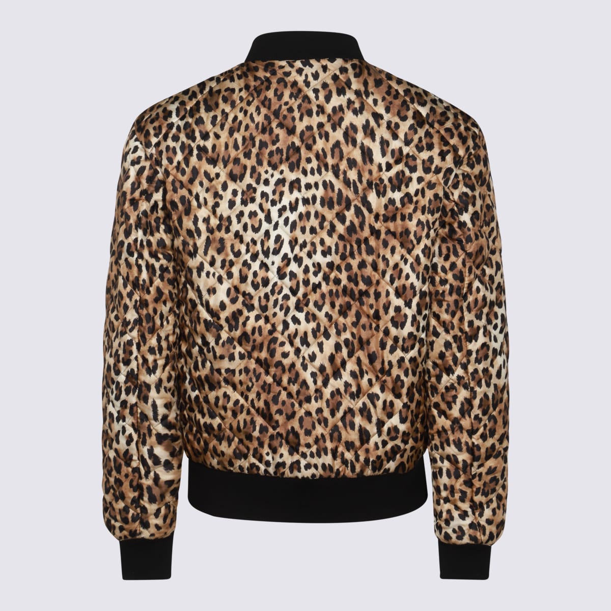 Shop Moschino Leopard Silk Casual Jacket