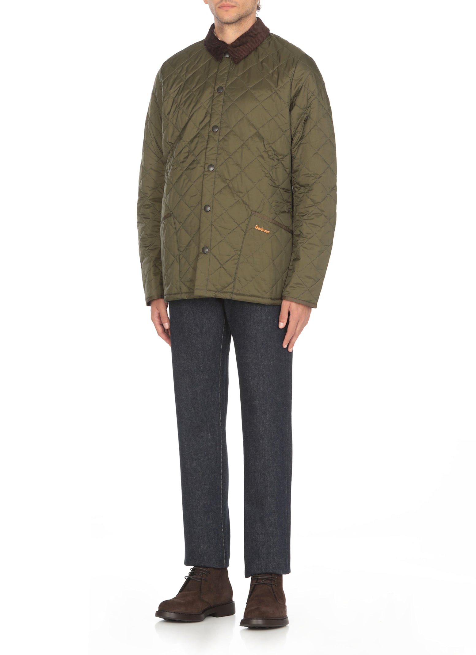 Shop Barbour Heritage Quilted Jacket In Green