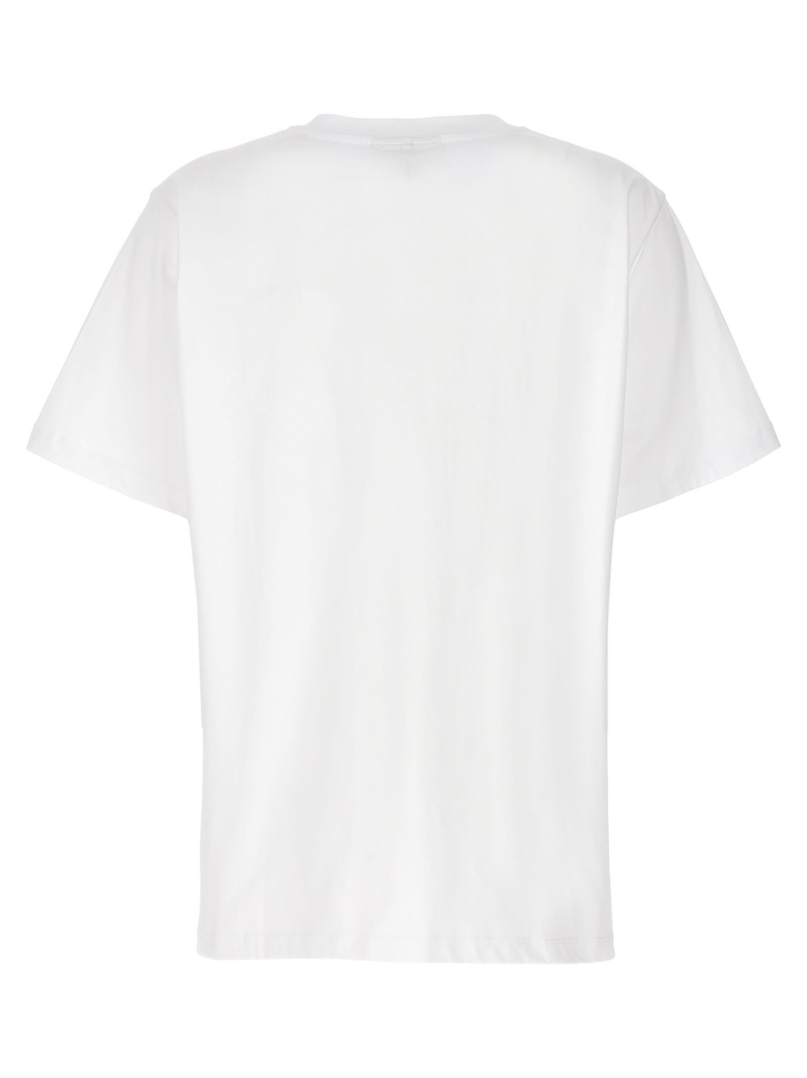 Shop Ganni Cherry T-shirt In White