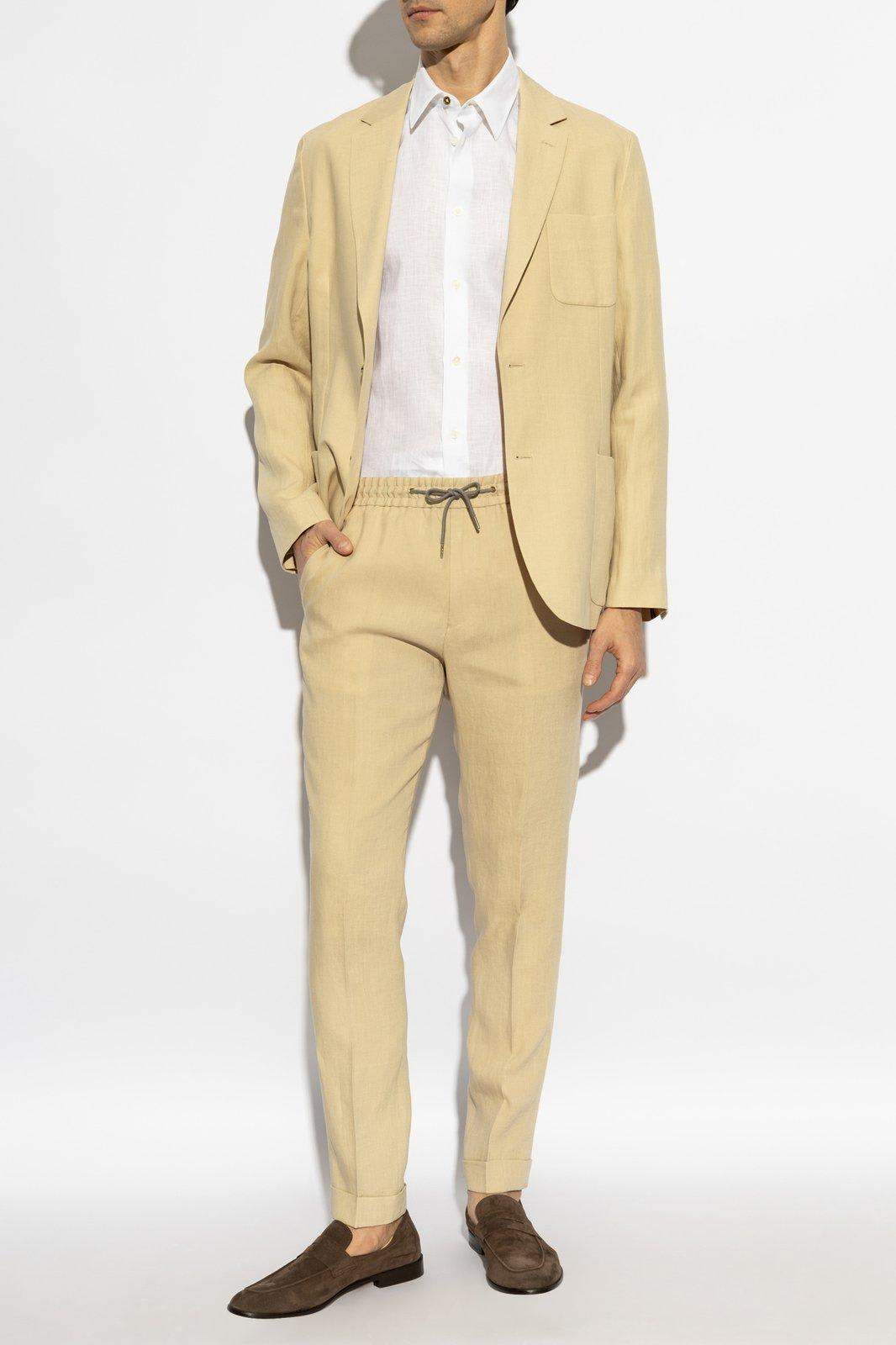 Shop Paul Smith Linen Blazer In Beige
