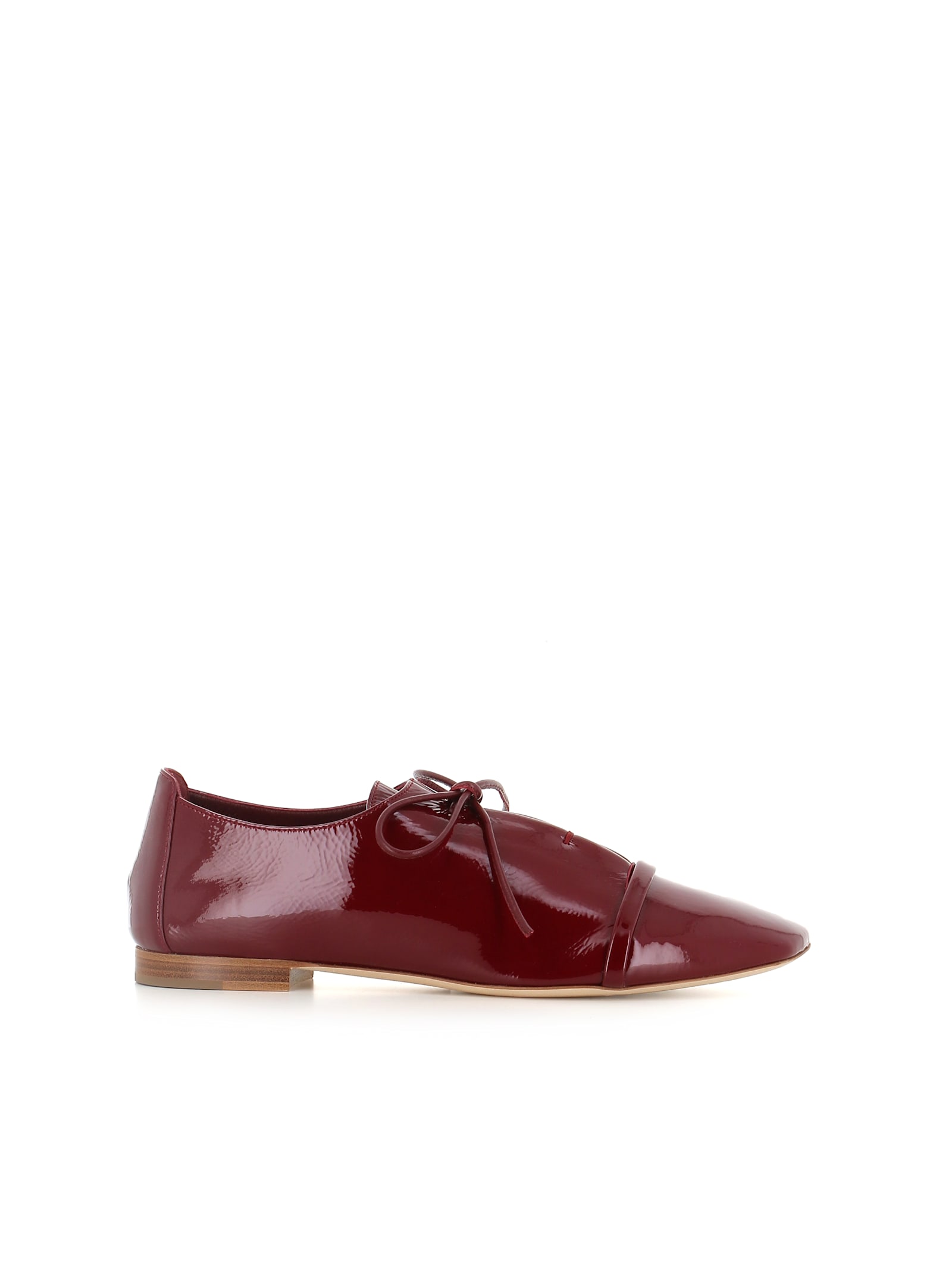Malone Souliers Nappa Leather Lace-up Jean Flats In Black