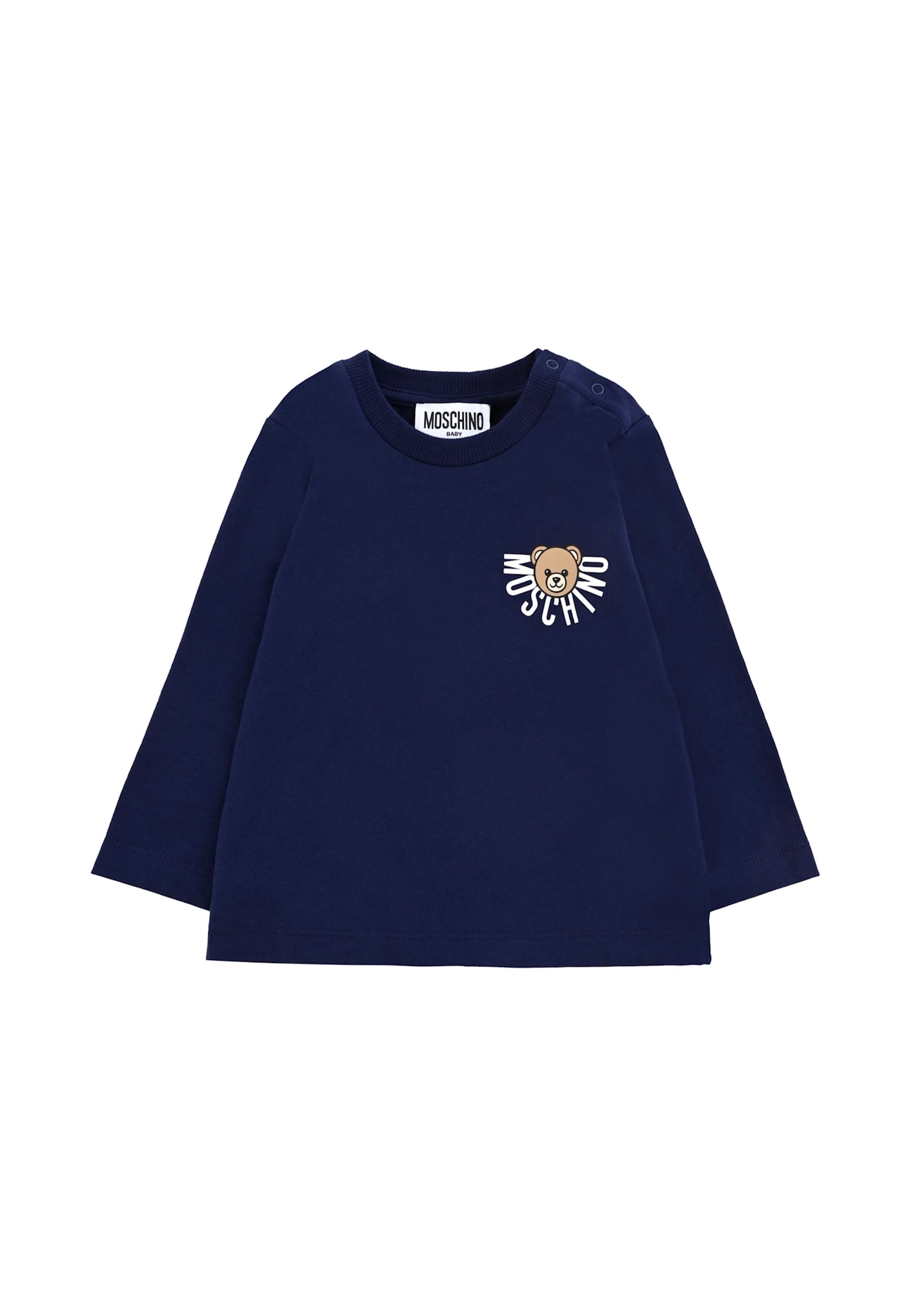 Moschino Blue T-shirt For Babykids With Teddy Bear In Blue