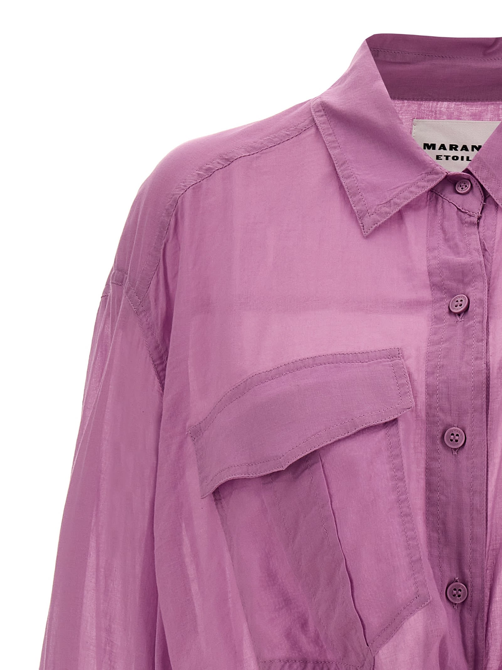 Shop Marant Etoile Nath Shirt In Purple