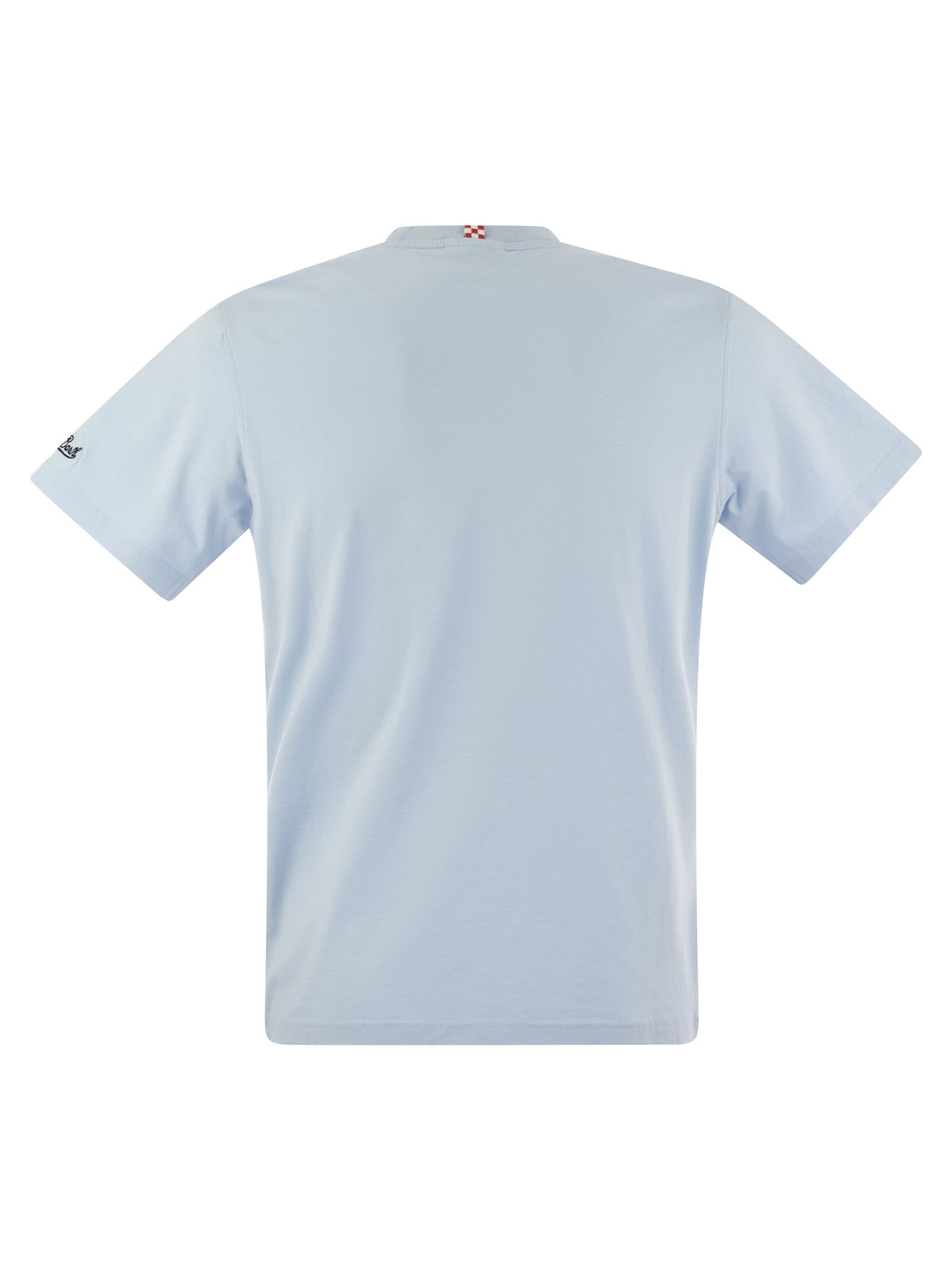 Shop Mc2 Saint Barth T-shirt With Print On Front Big Babol® Special Edition In Light Blue
