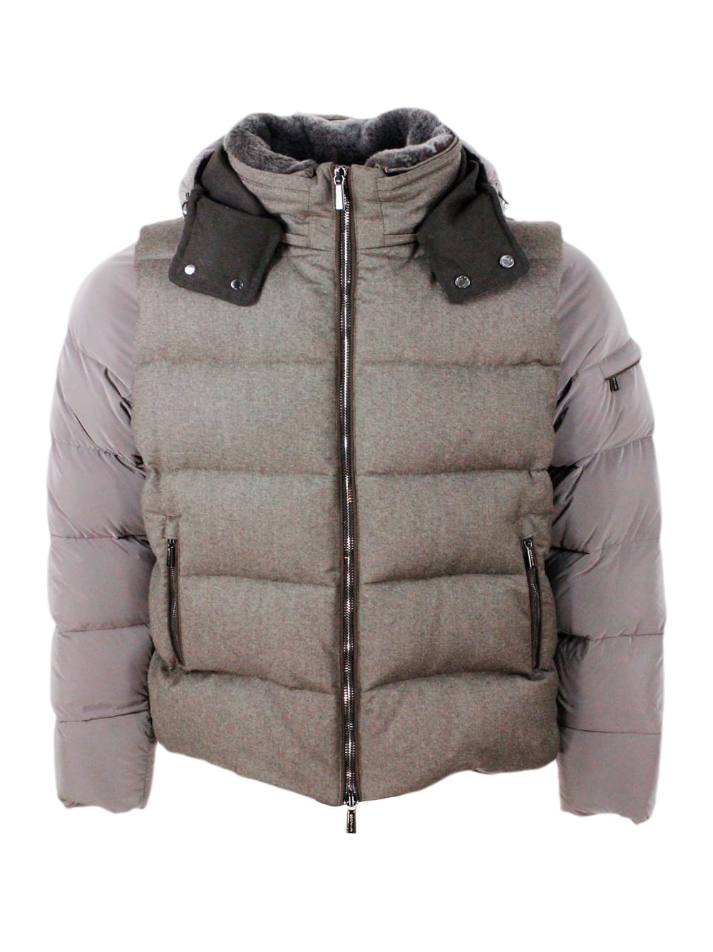 Shop Moorer Down Jacket In Brown