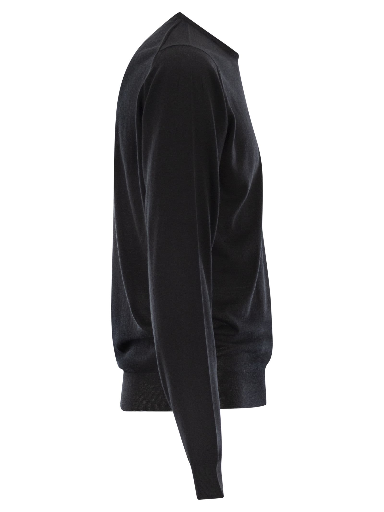 John Smedley Man Turtleneck Black Size Xl Wool In Black