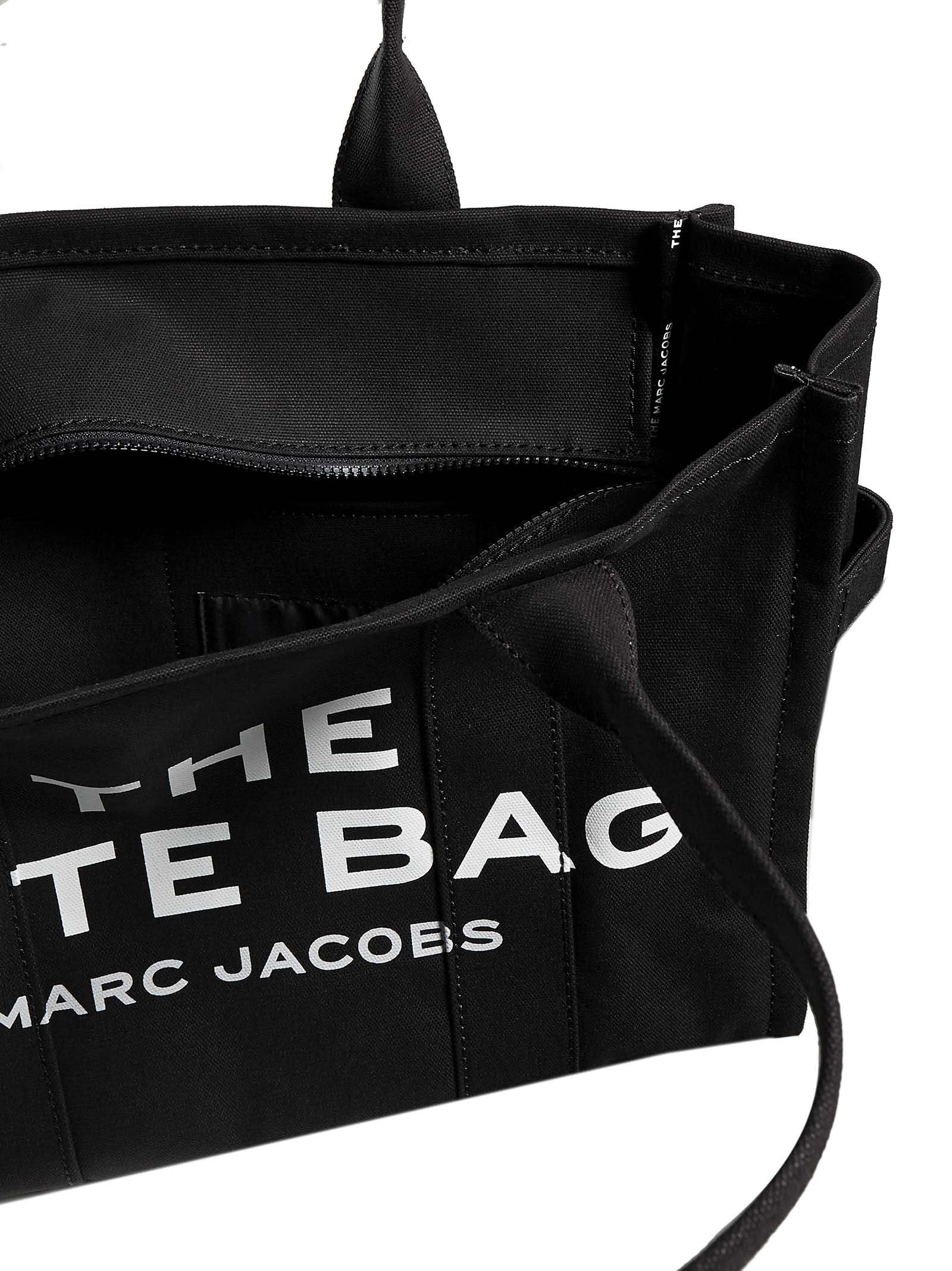 Marc Jacobs The Tote Bag Canvas Shoulder Bag In Black