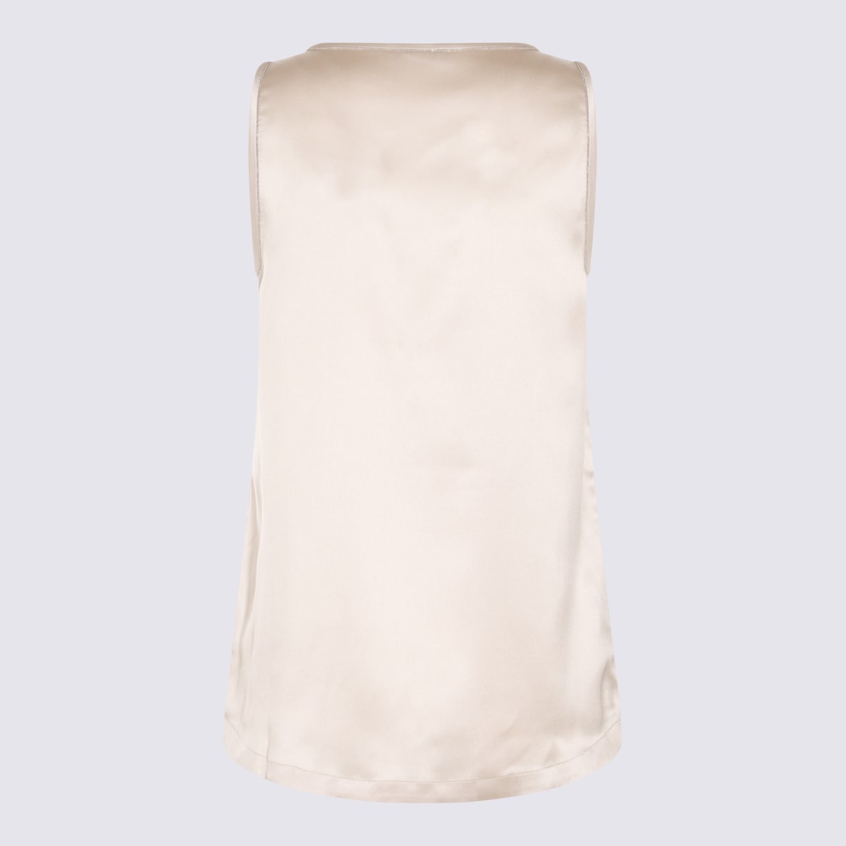 Shop Brunello Cucinelli White Silk Top In Warm White