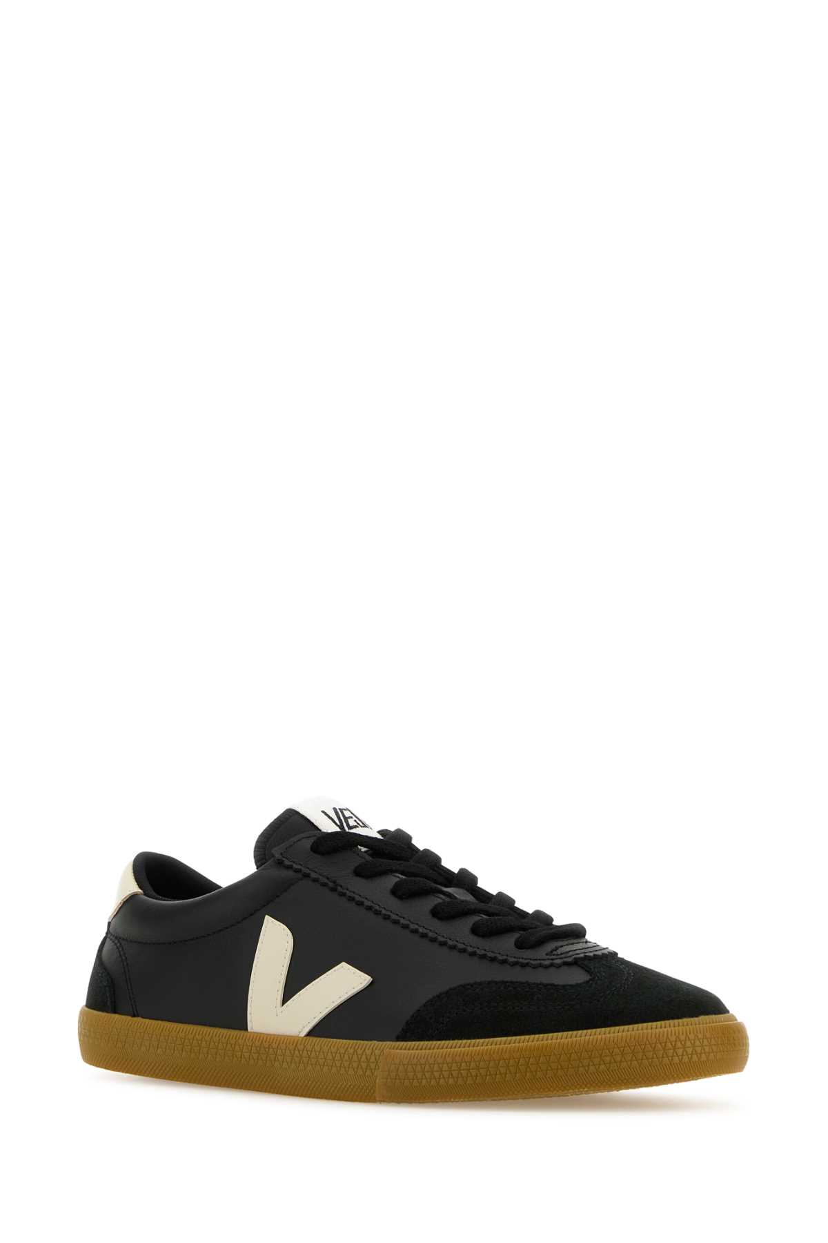 Veja 'volley' Black Sneaker With Side Logo And Lettering Logo On The Heel In Blackpierre
