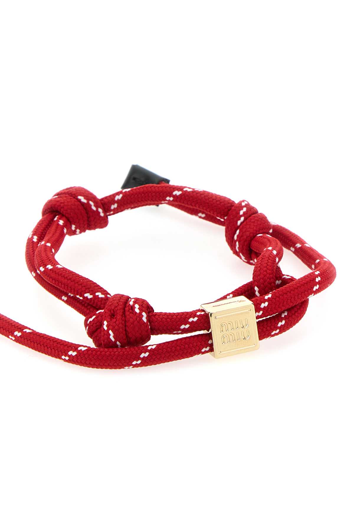 Miu Miu Fabric Bracelet With Adjustable Fit And Knot Detail