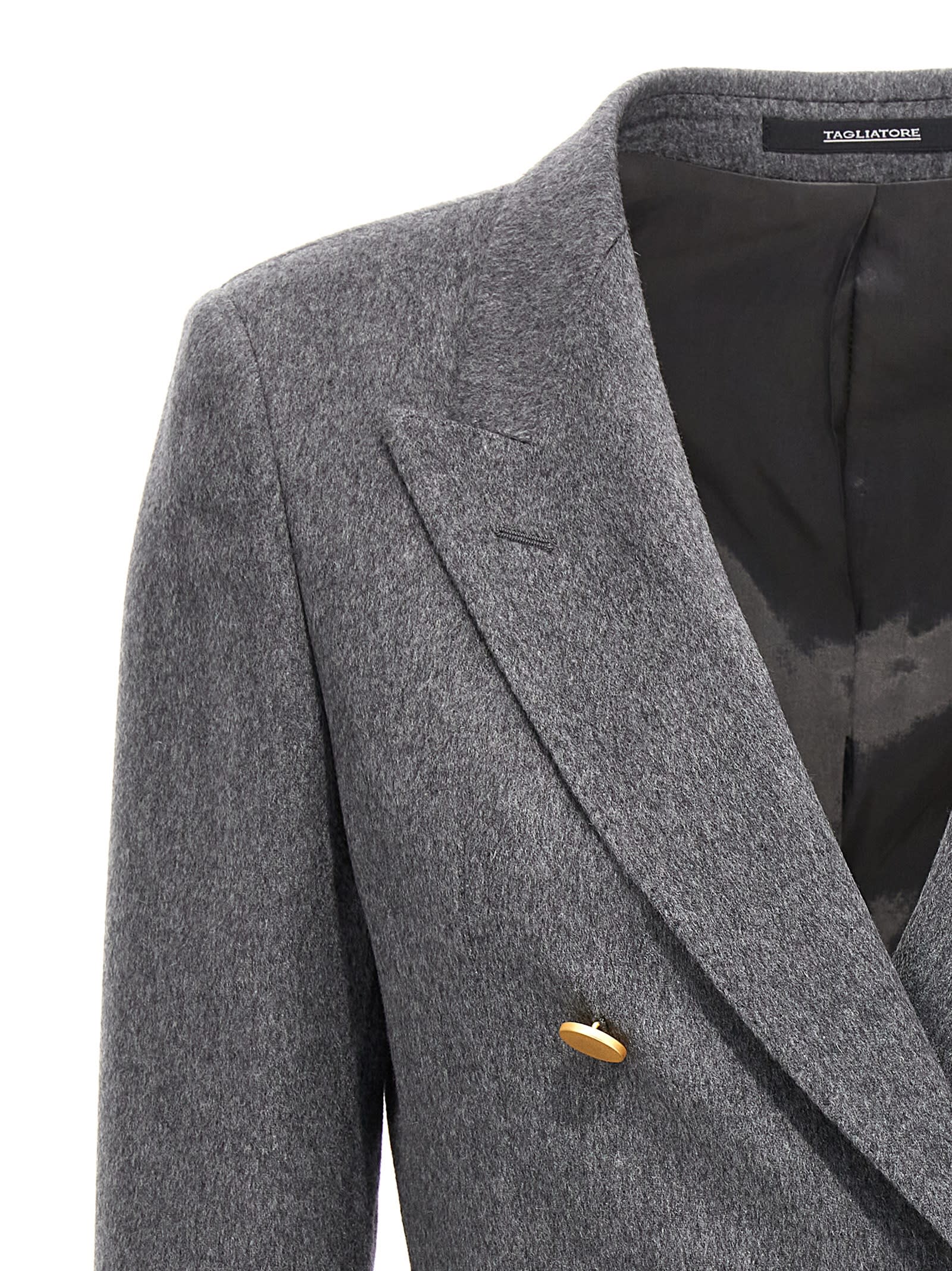 Shop Tagliatore Parigi Blazer Jacket In Gray