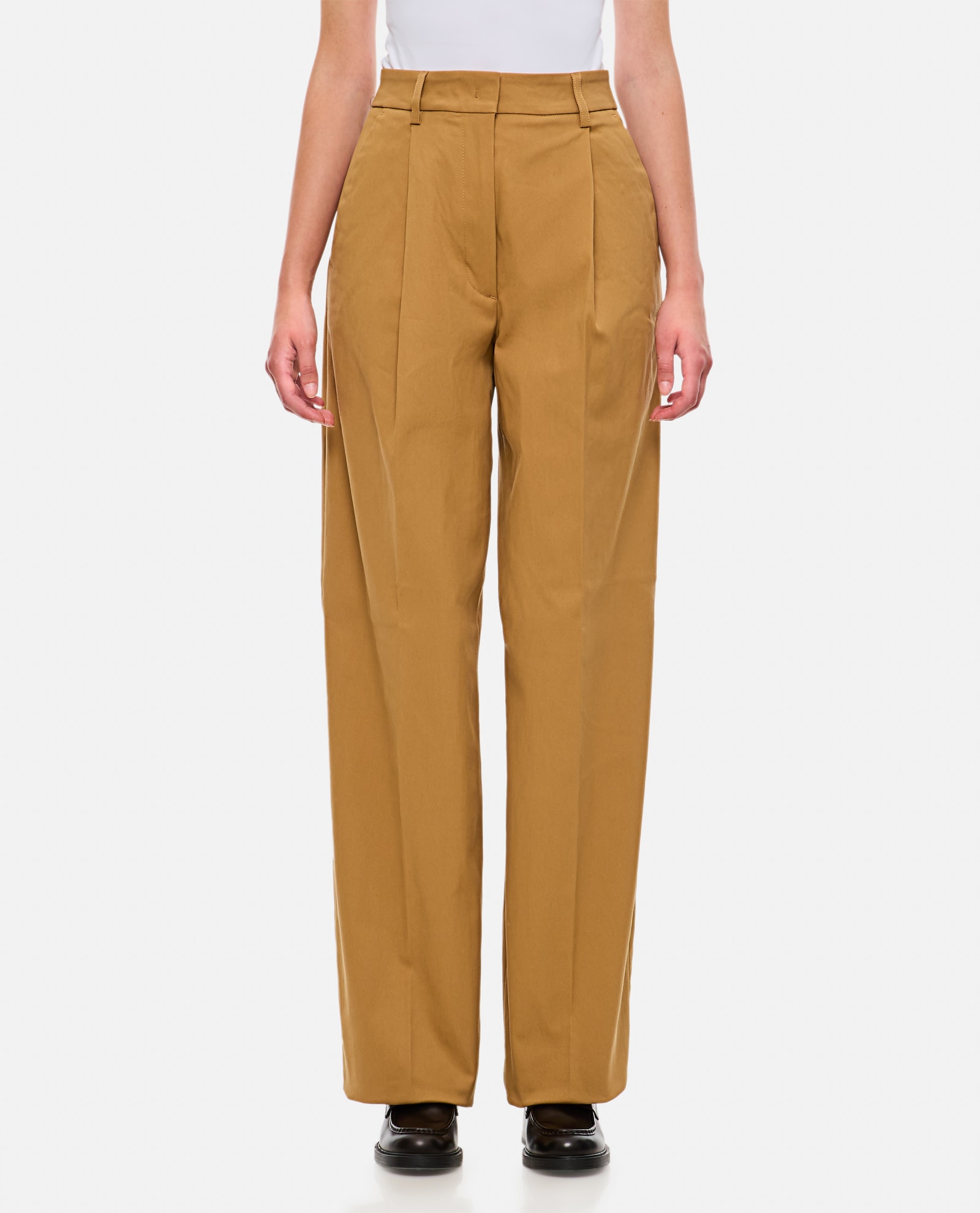 Shop Thelatest Axel Wide Leg Pants In Brown