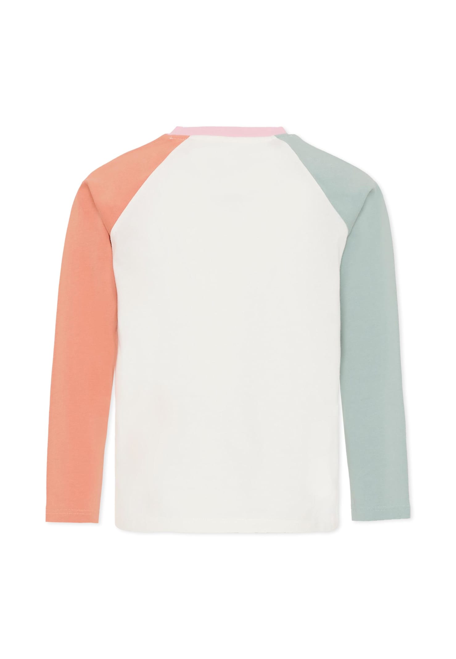 Stella Mccartney Color-block T-shirt With Logo For Girl In Multi