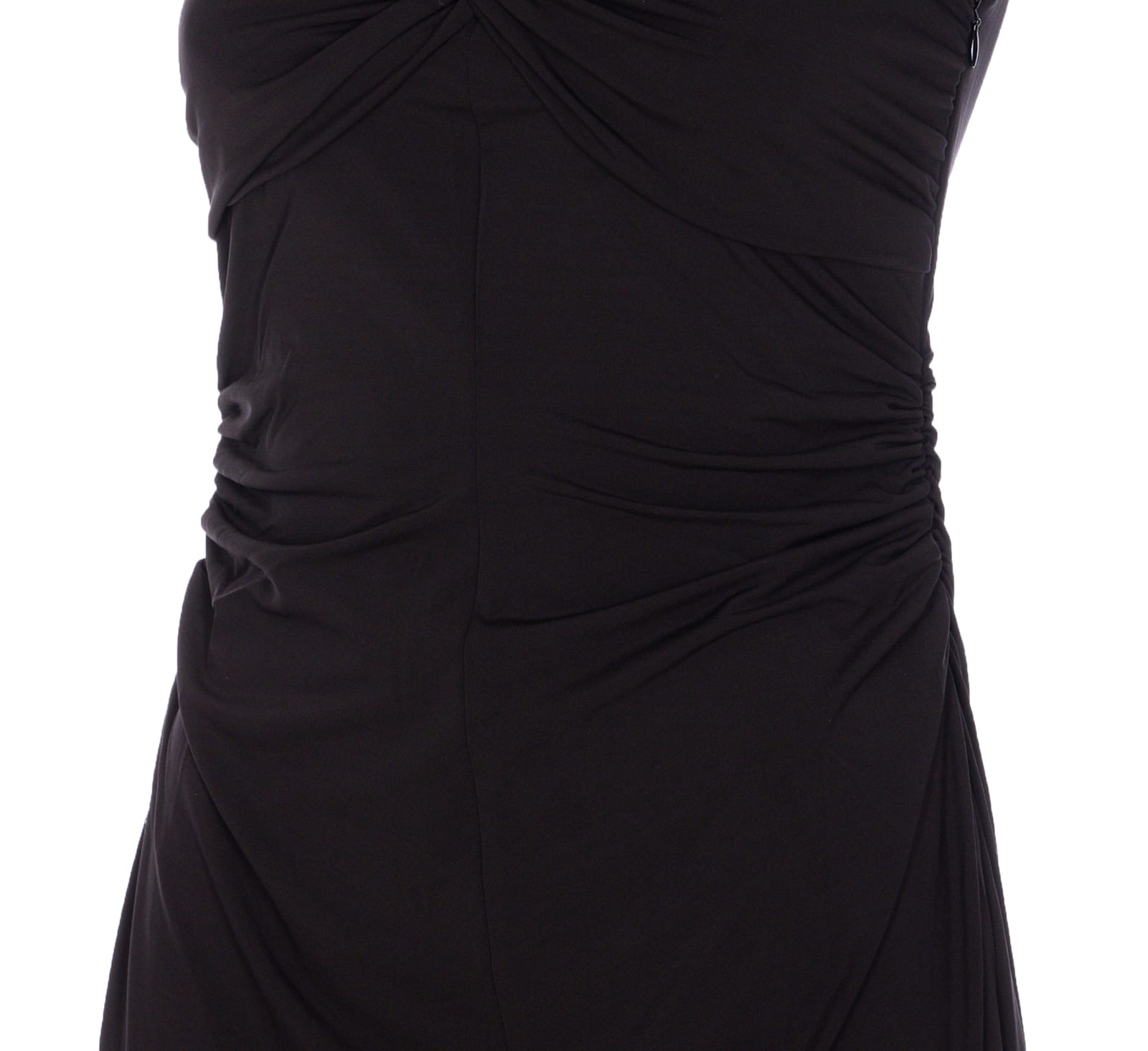 Michael Michael Kors Longuette Viscose Blend Dress With Bare Shoulders In Black