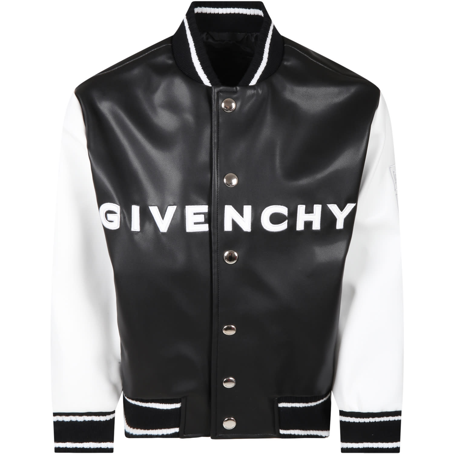 Givenchy Black Jacket For Boy With White Logo