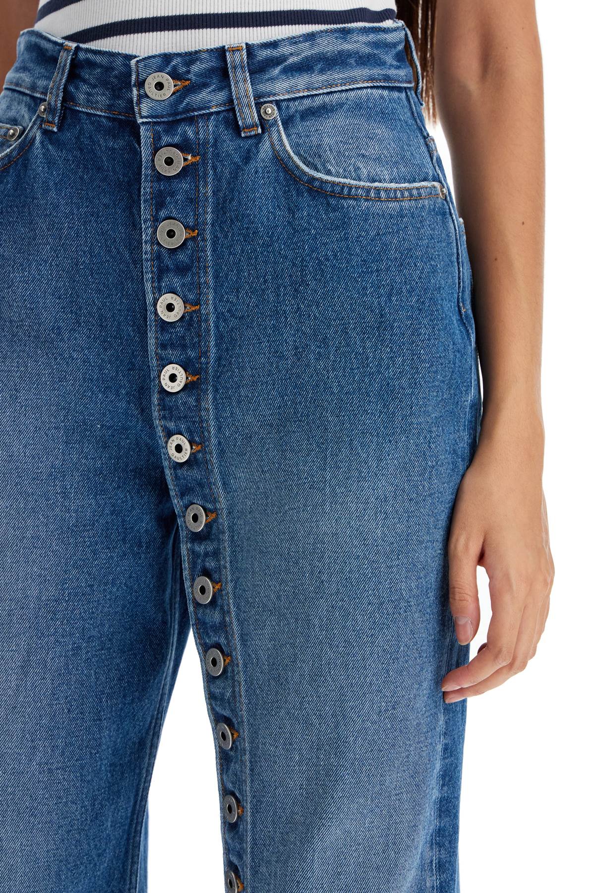 Shop Jean Paul Gaultier High-end Denim Jeans In Vintageblue (blue)