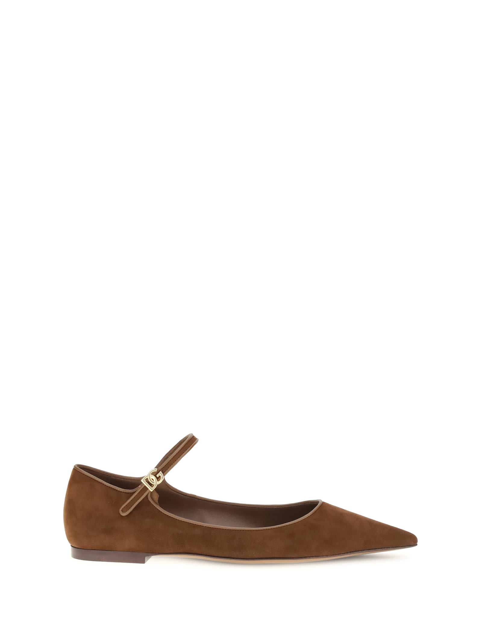 Dolce & Gabbana Suede And Nappa Leather Ballerinas