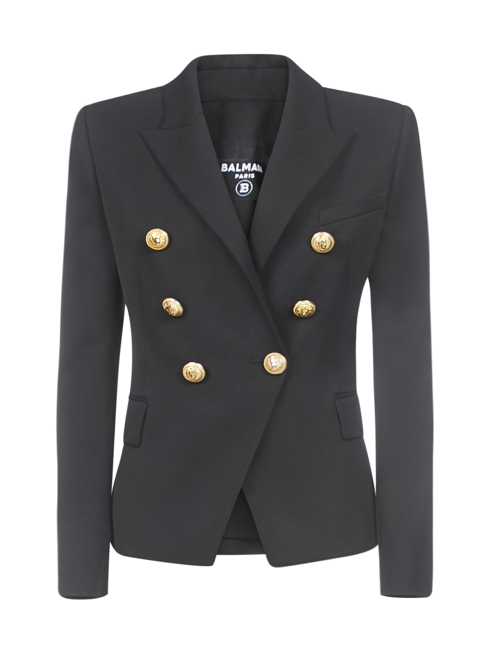 Balmain 6 Boutons Laine Blazer In Noir | ModeSens