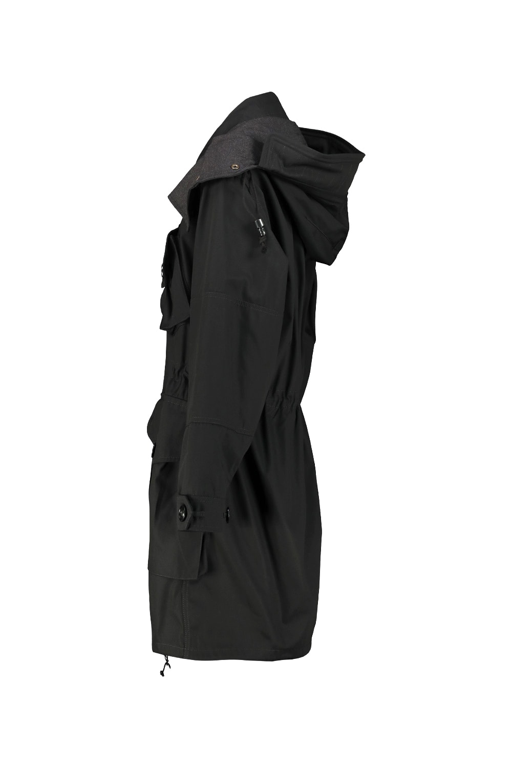 Maison Margiela Hooded Cotton Jacket In Black
