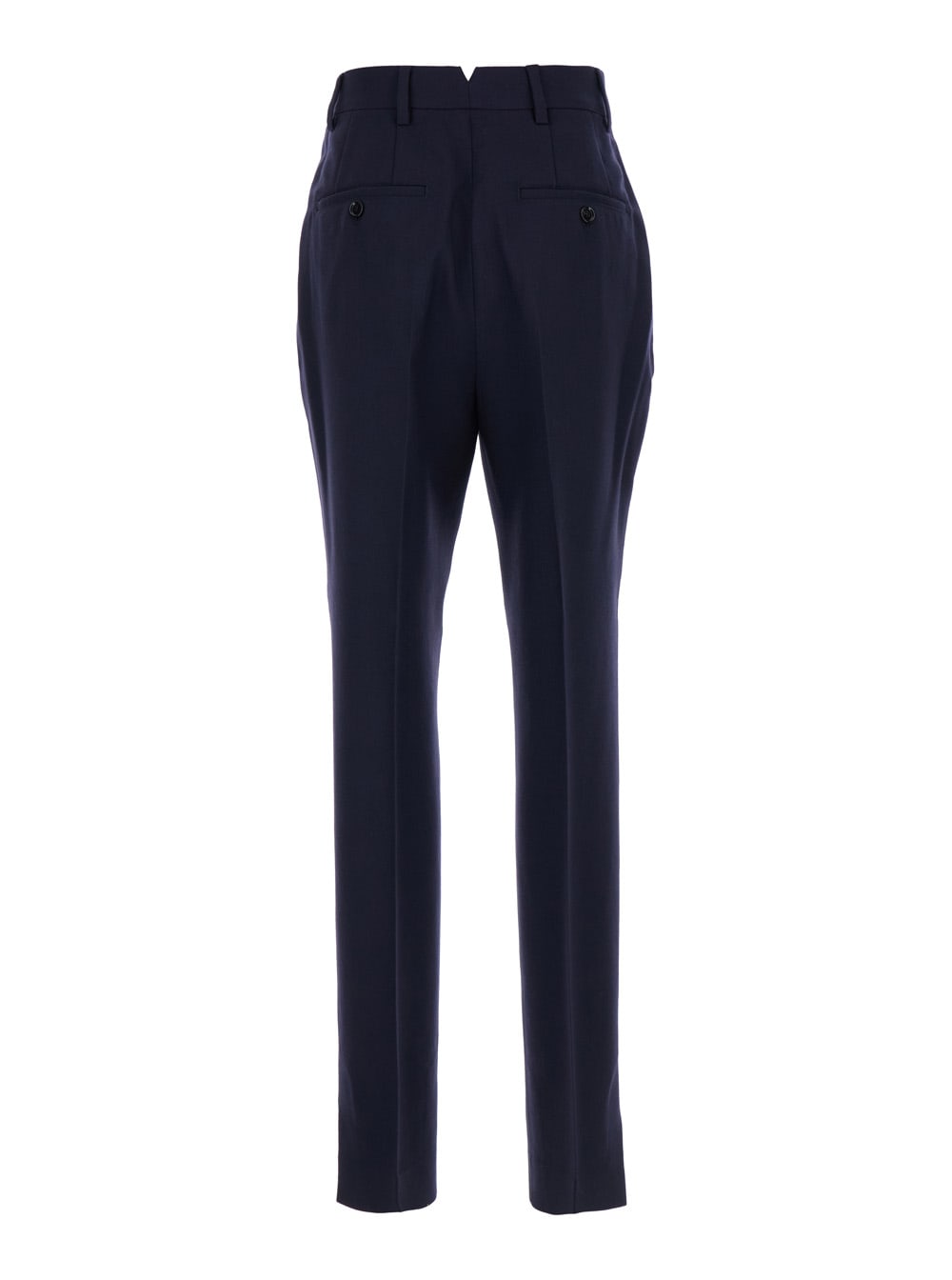 Shop Ami Alexandre Mattiussi Blue Cigarette Pants In Wool Woman