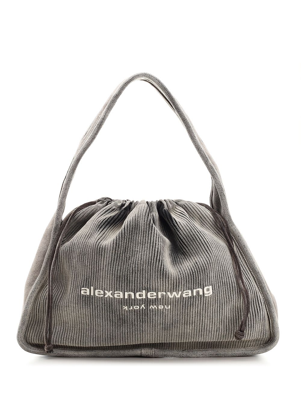 Shop Alexander Wang Ryan Shoulder Bag In Grey