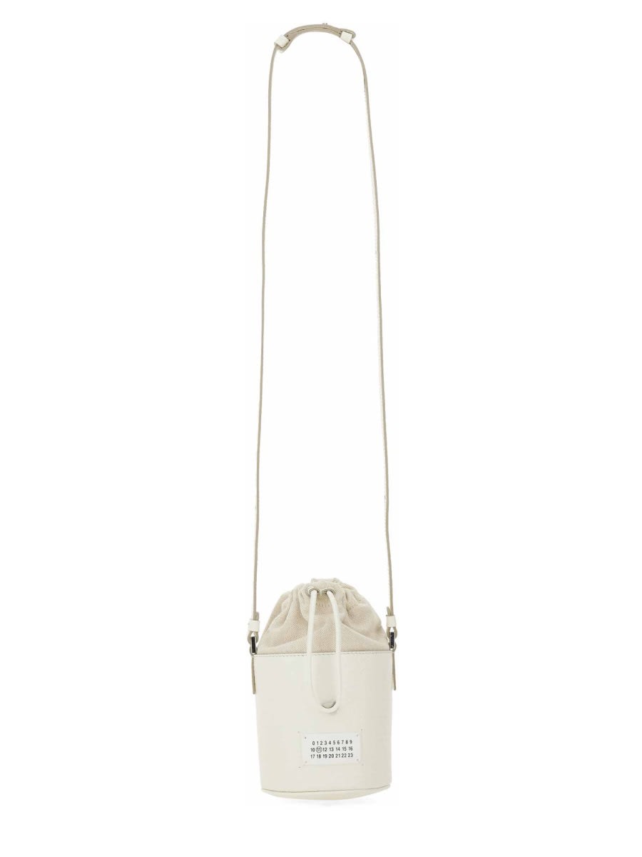 Shop Maison Margiela Mini Bucket Bag 5ac In White