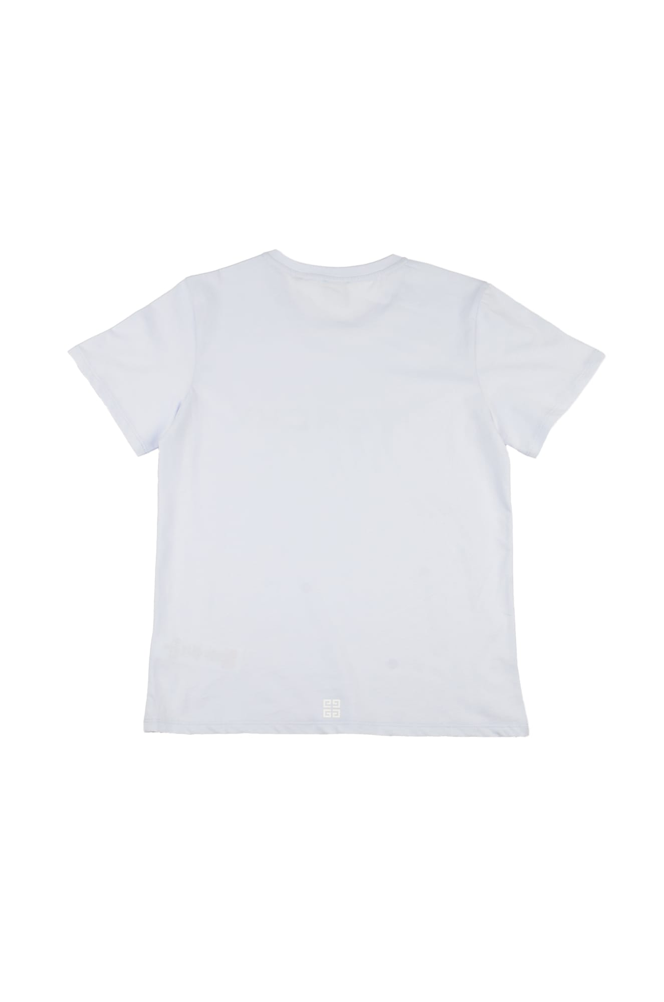 Shop Givenchy Logo Print Regular T-shirt In Blu Cielo