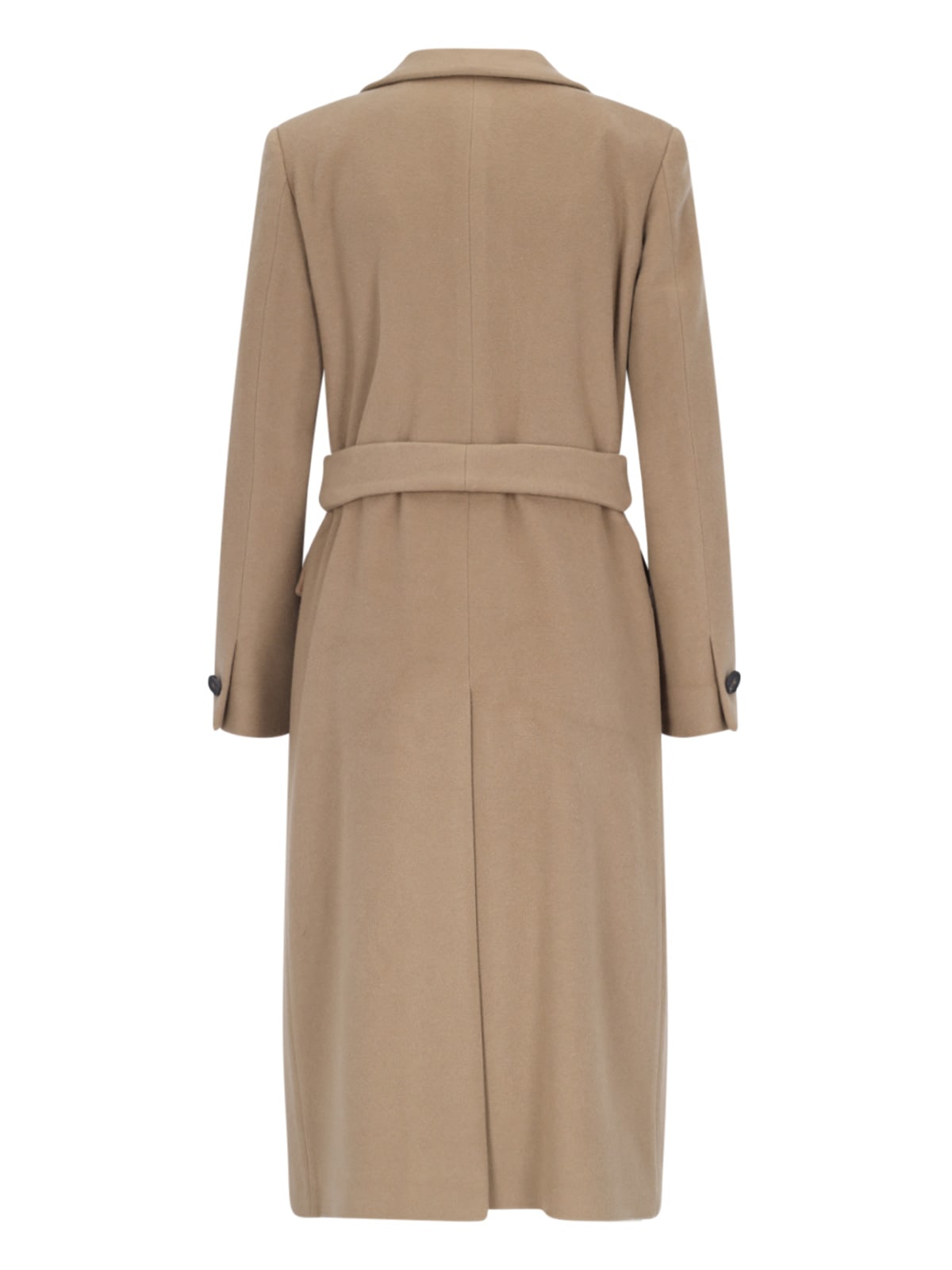 Shop Tagliatore Jole Double Breasted Coat In Beige