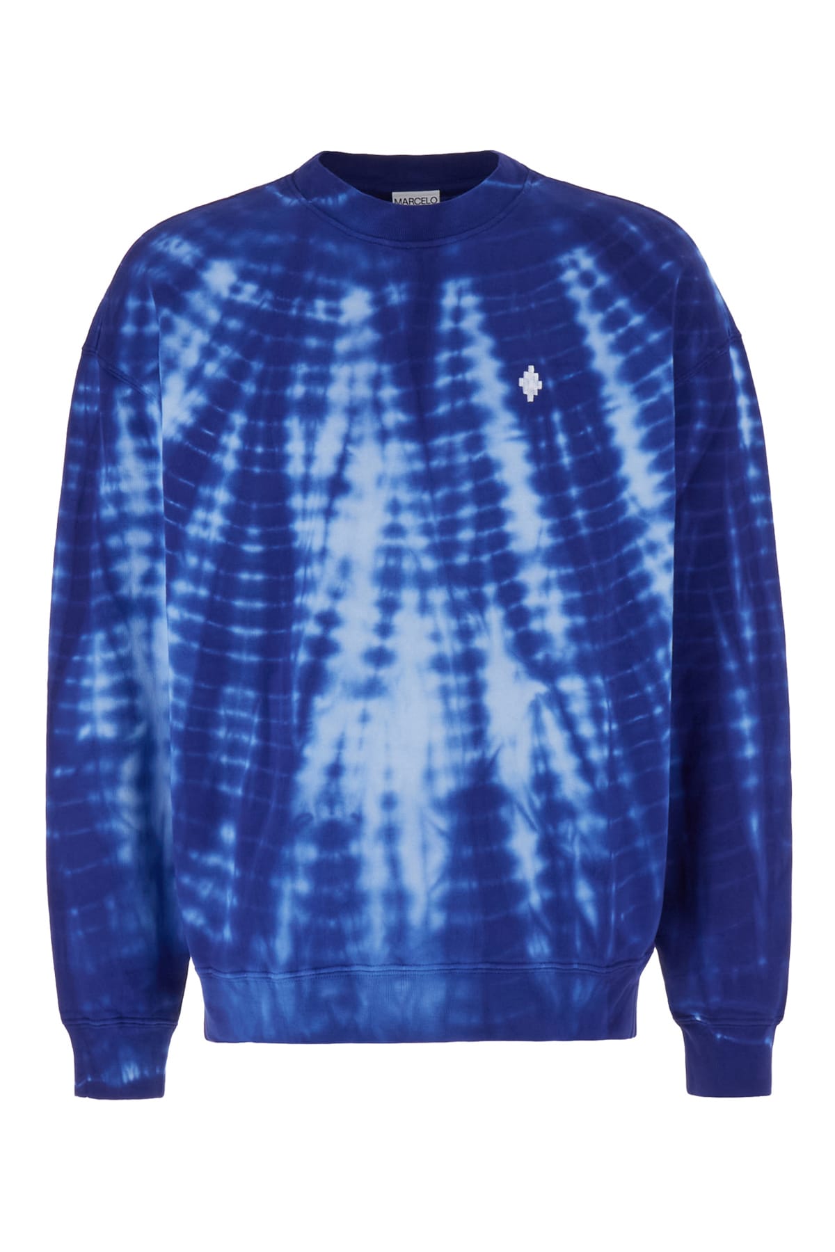 Marcelo Burlon County Of Milan Multicolor Cotton Oversize Sweatshirt In Blue White