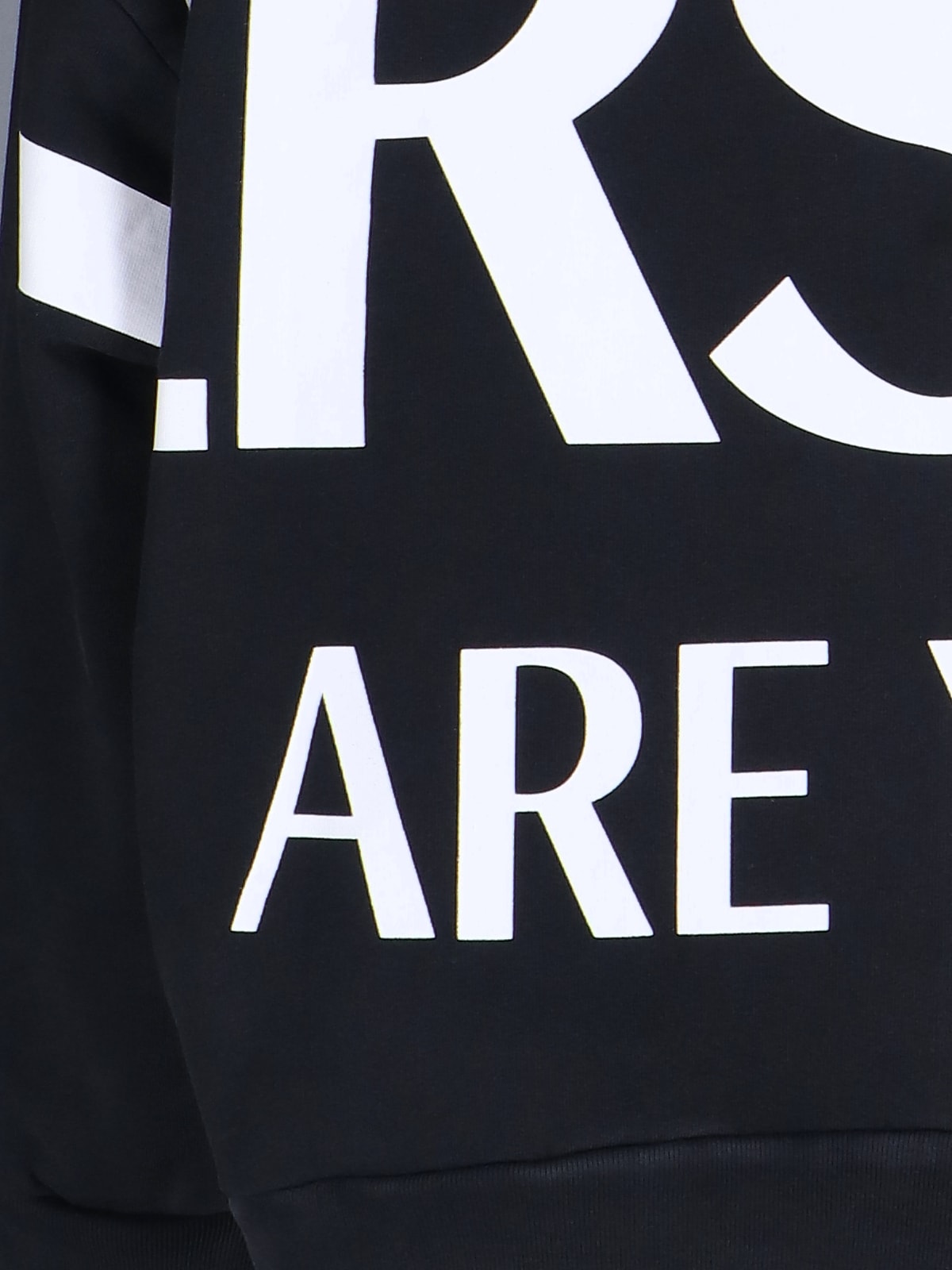Versace Black Cotton Oversize Sweatshirt In Black