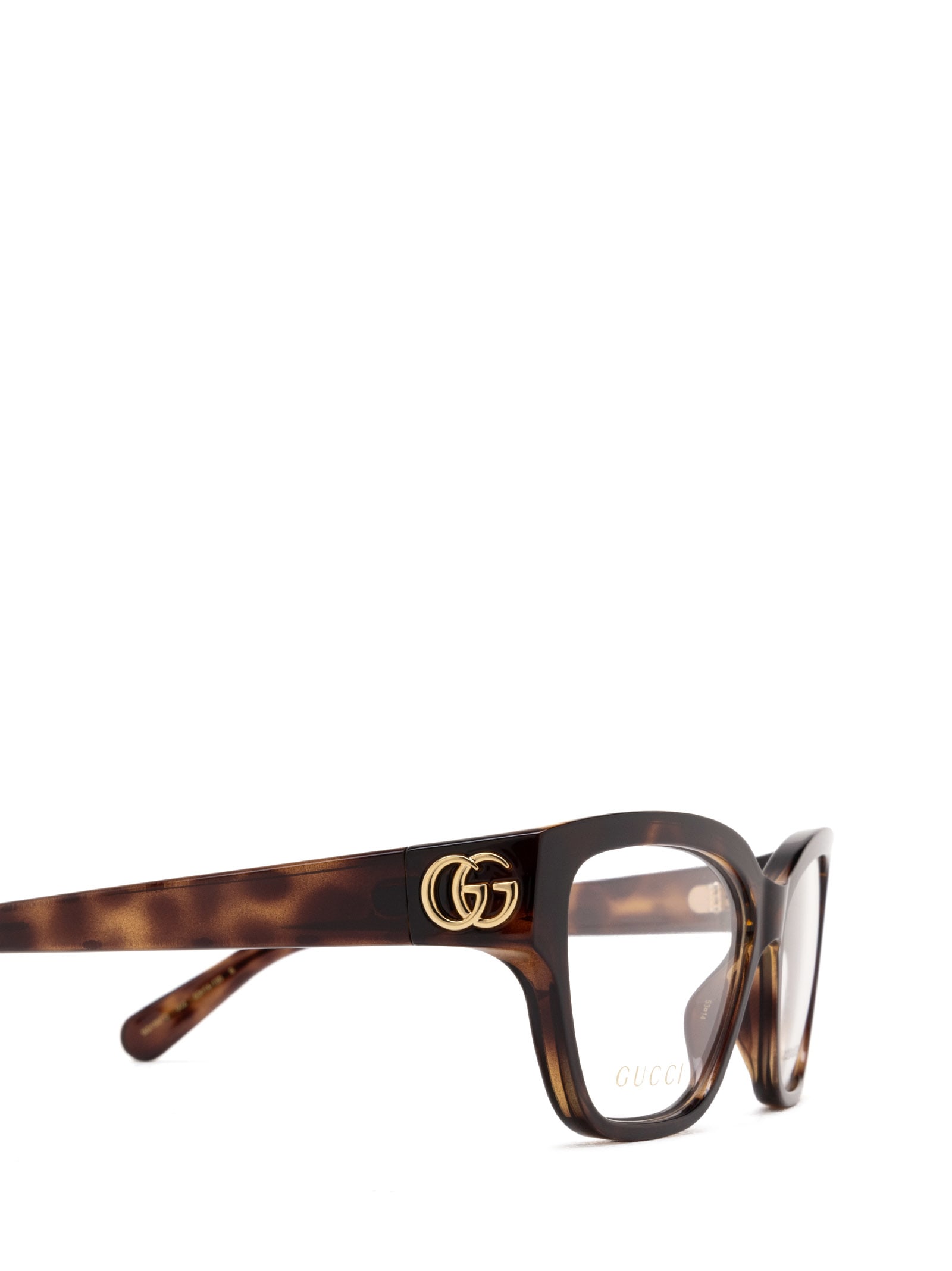 Shop Gucci Gg1597o Havana Glasses