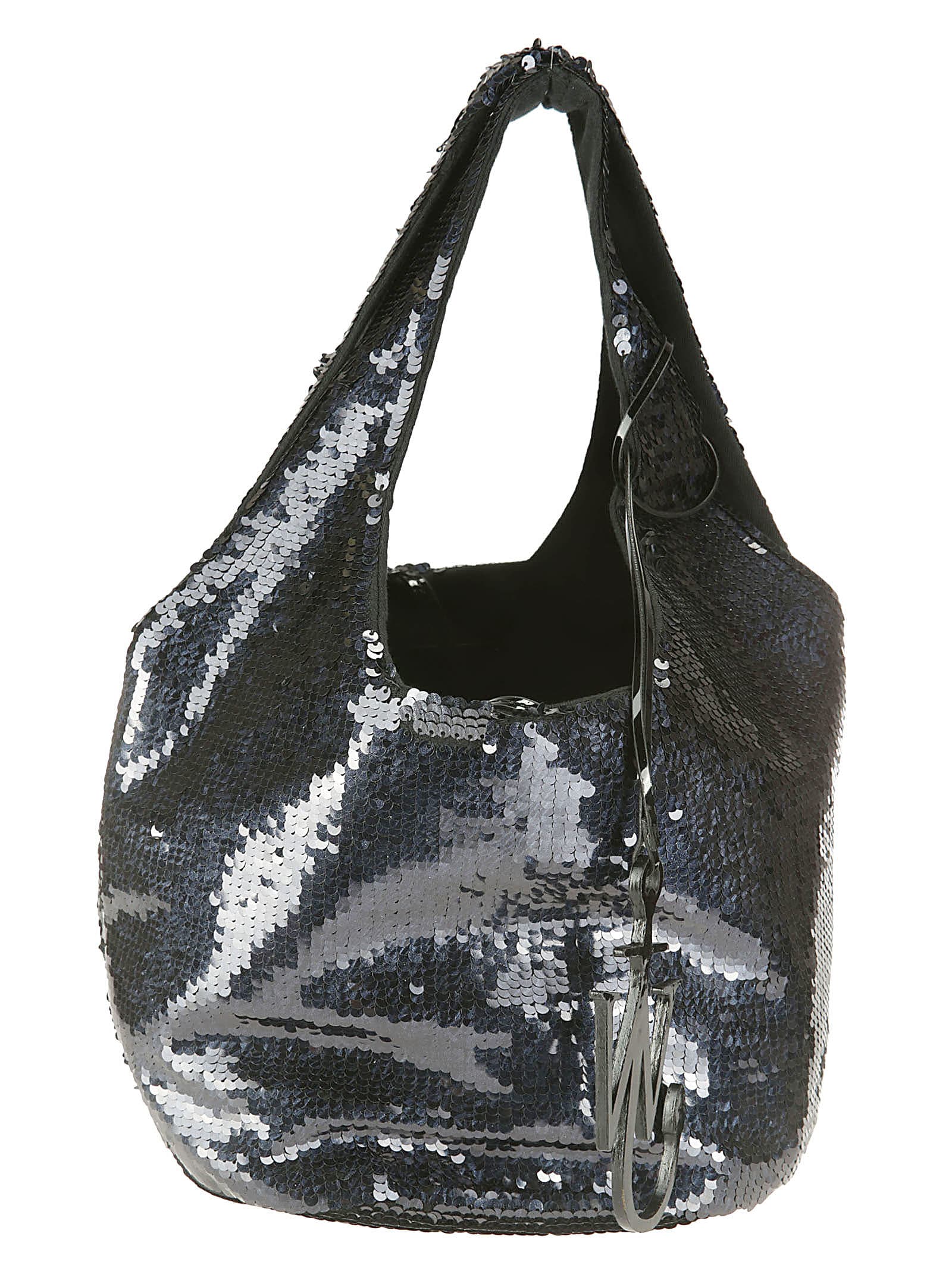 Jw Anderson Mini Sequin Shopper Tote Bag In Navy