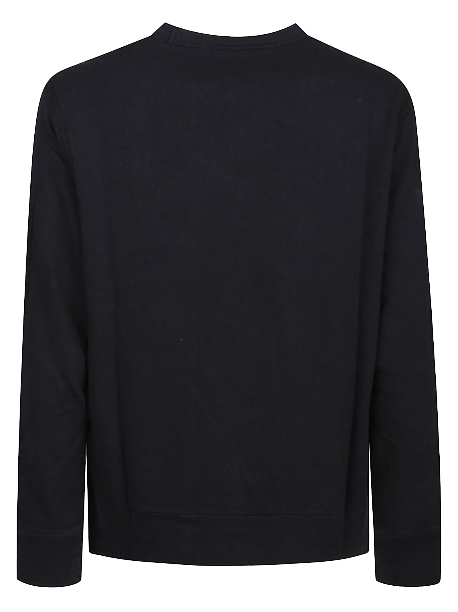 C.p. Company Lens-detail Crew-neck Sweater In Black