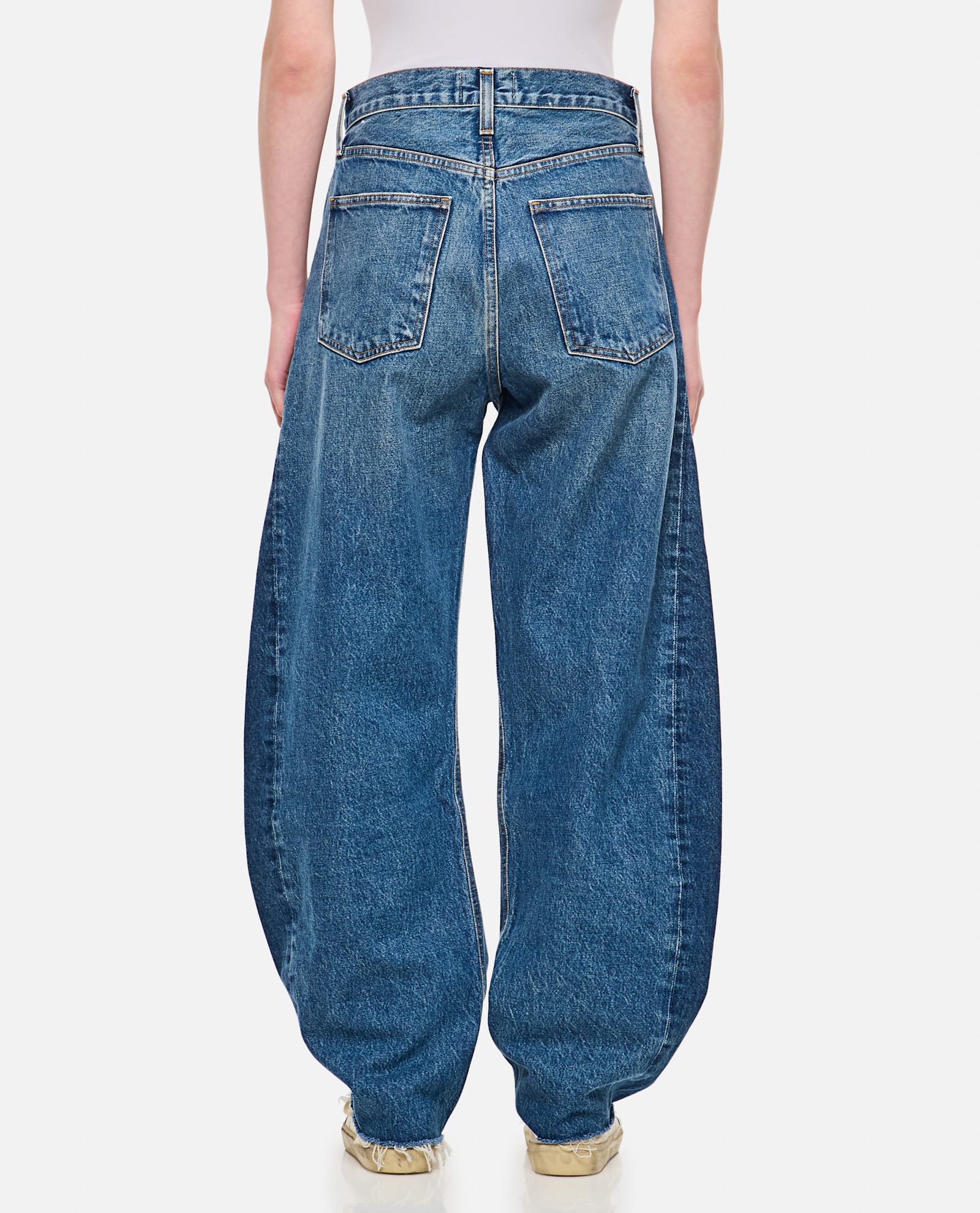 Shop Agolde Luna Pieced Jean In Split In Blue