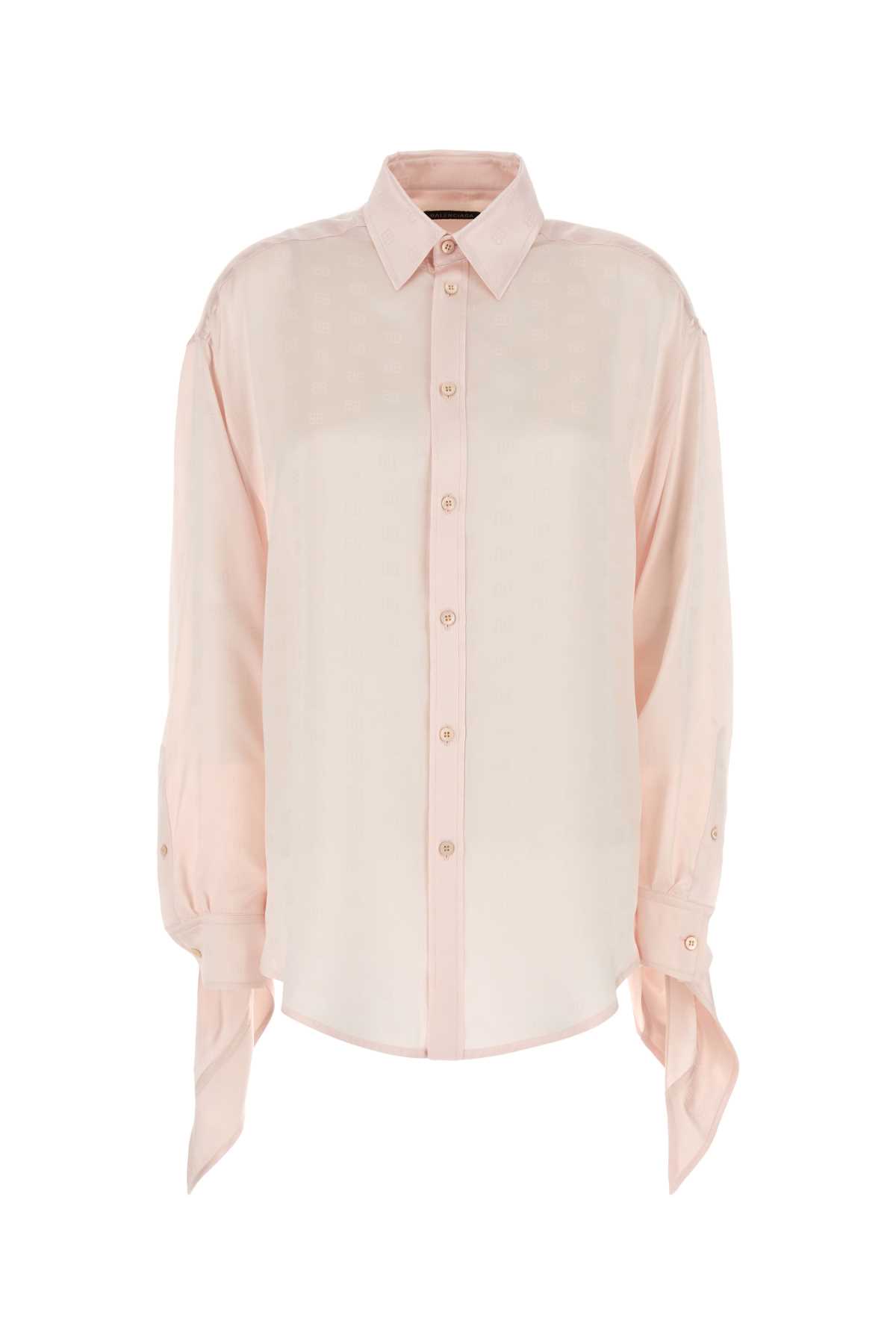 Pastel Pink Satin Shirt