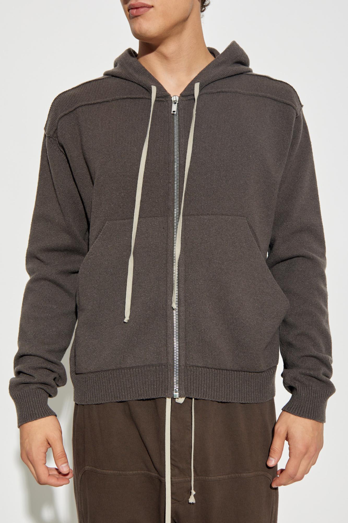 Rick Owens Zipped Sweatshirt In Brown