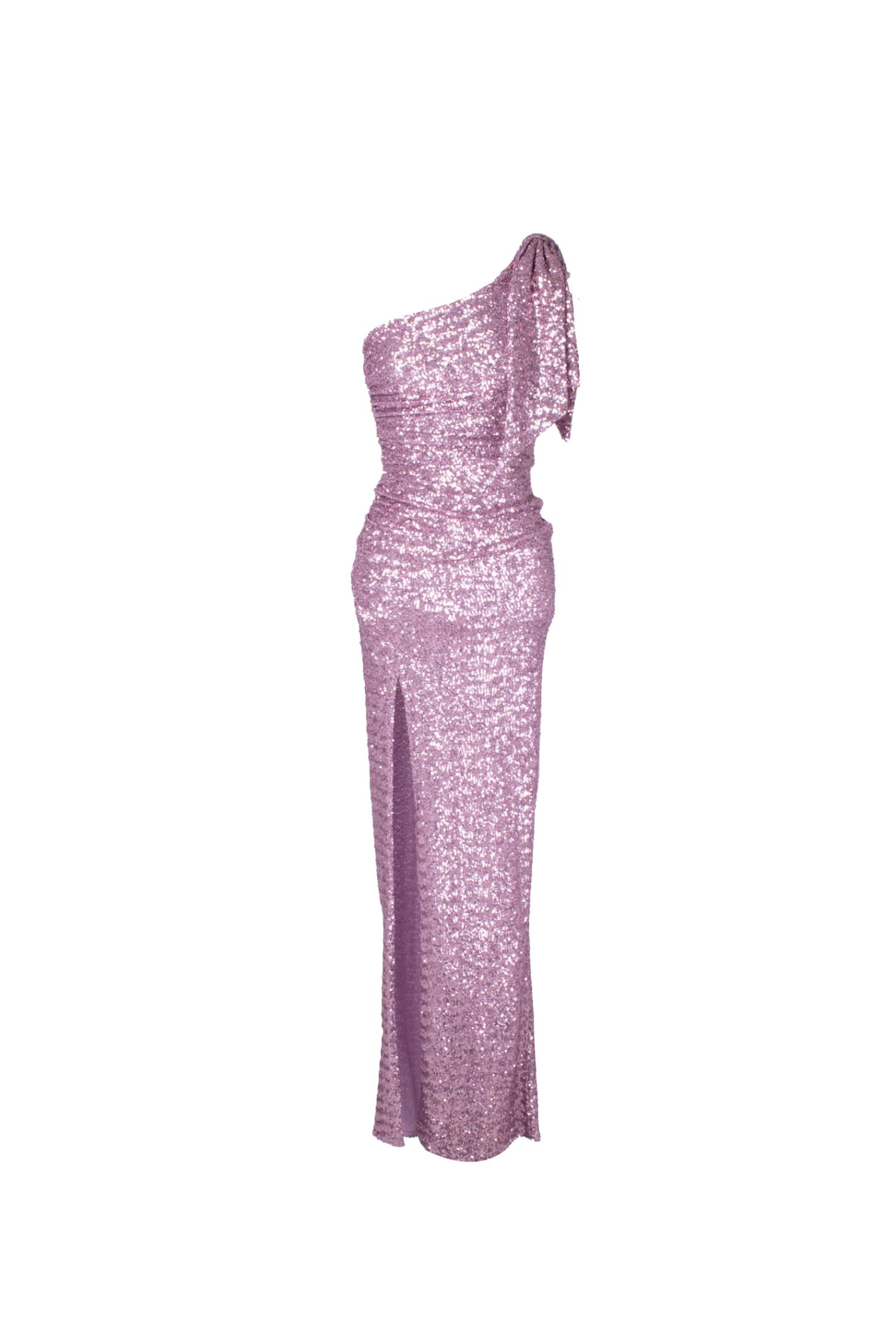 Elisabetta Franchi Red Carpet Full Sequin Asymmetric Dress