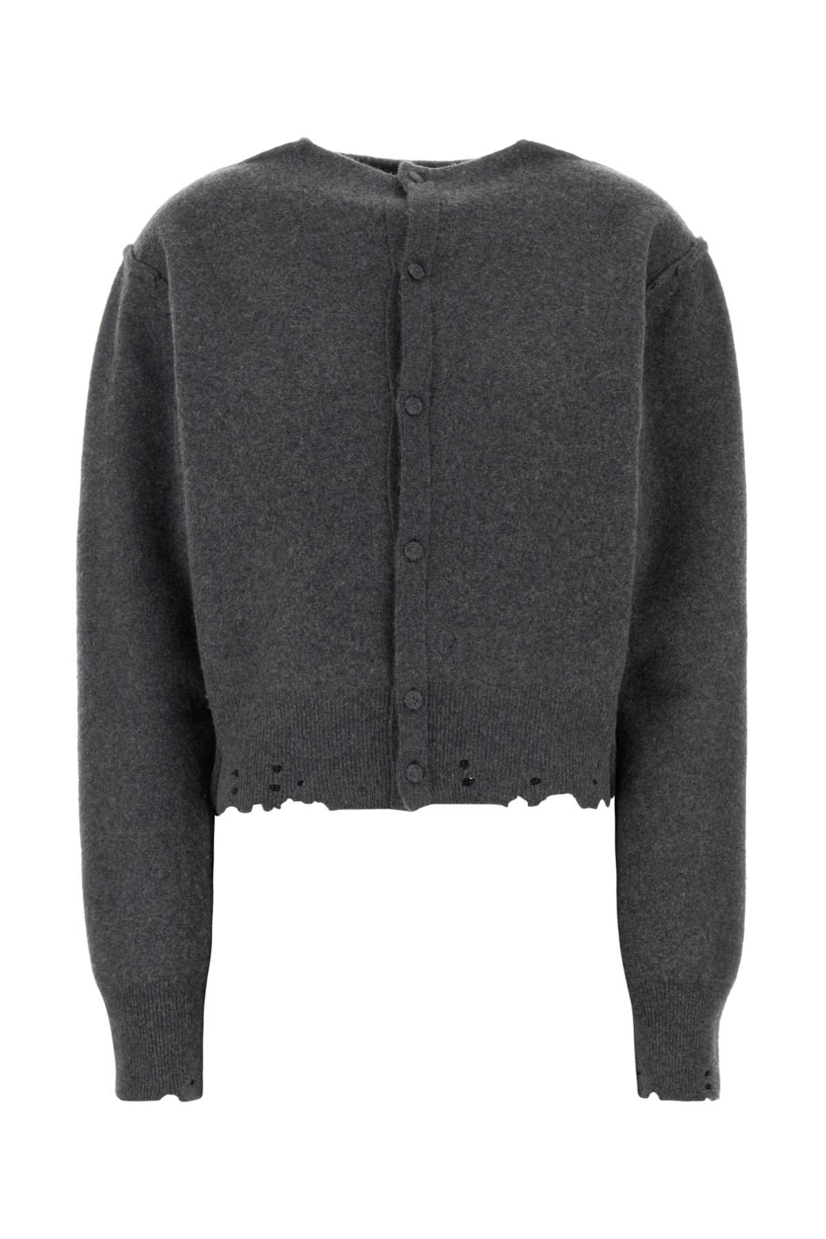 Balenciaga Dark Grey Cashmere Blend Cardigan