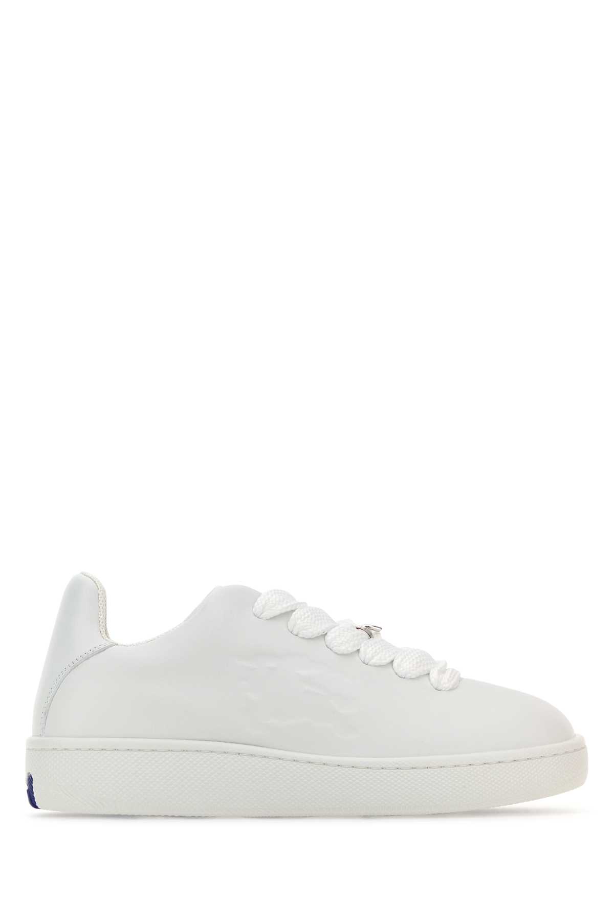 White Leather Box Sneakers