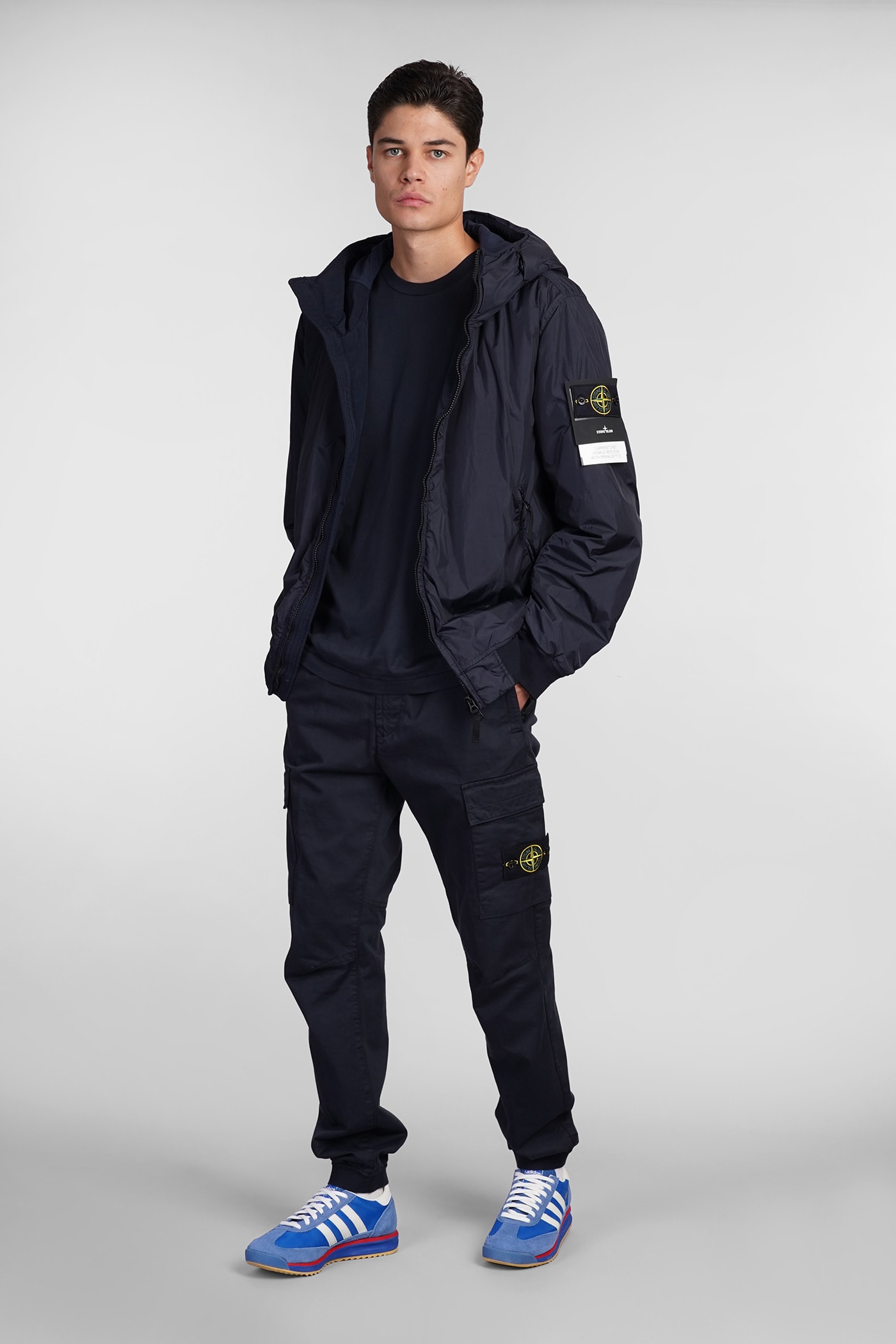 STONE ISLAND PUFFER IN BLUE POLYAMIDE 