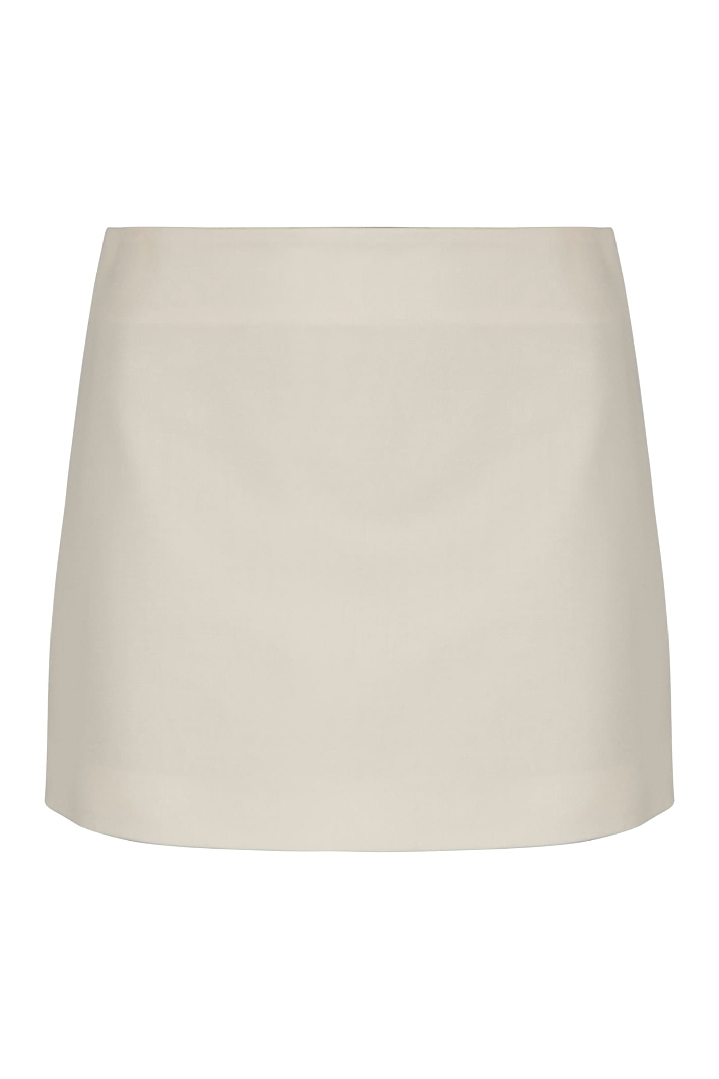 P.a.r.o.s.h Parosh Wool Mini Skirt In Neutral